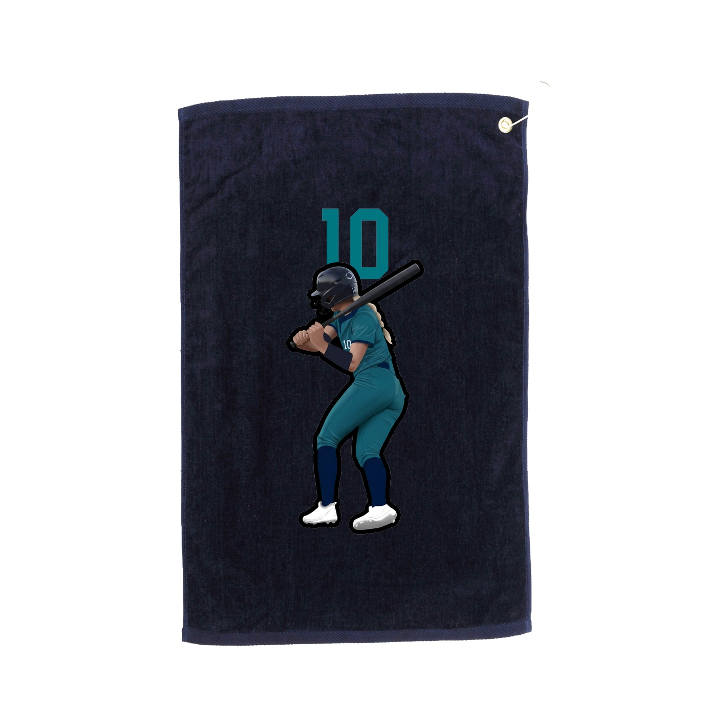 Golf Towel — Number Top in Navy