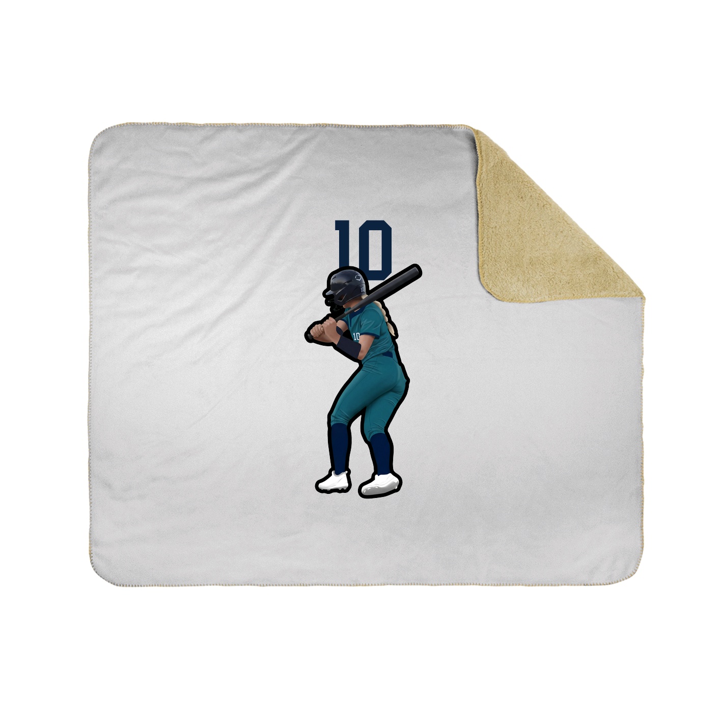 Throw Blanket — Number Top in White