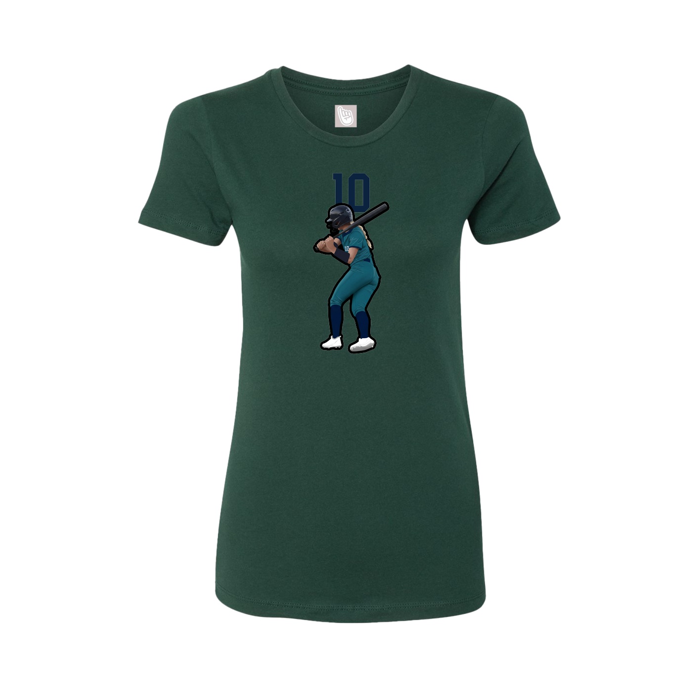 Womens Tee — Number Top in Green