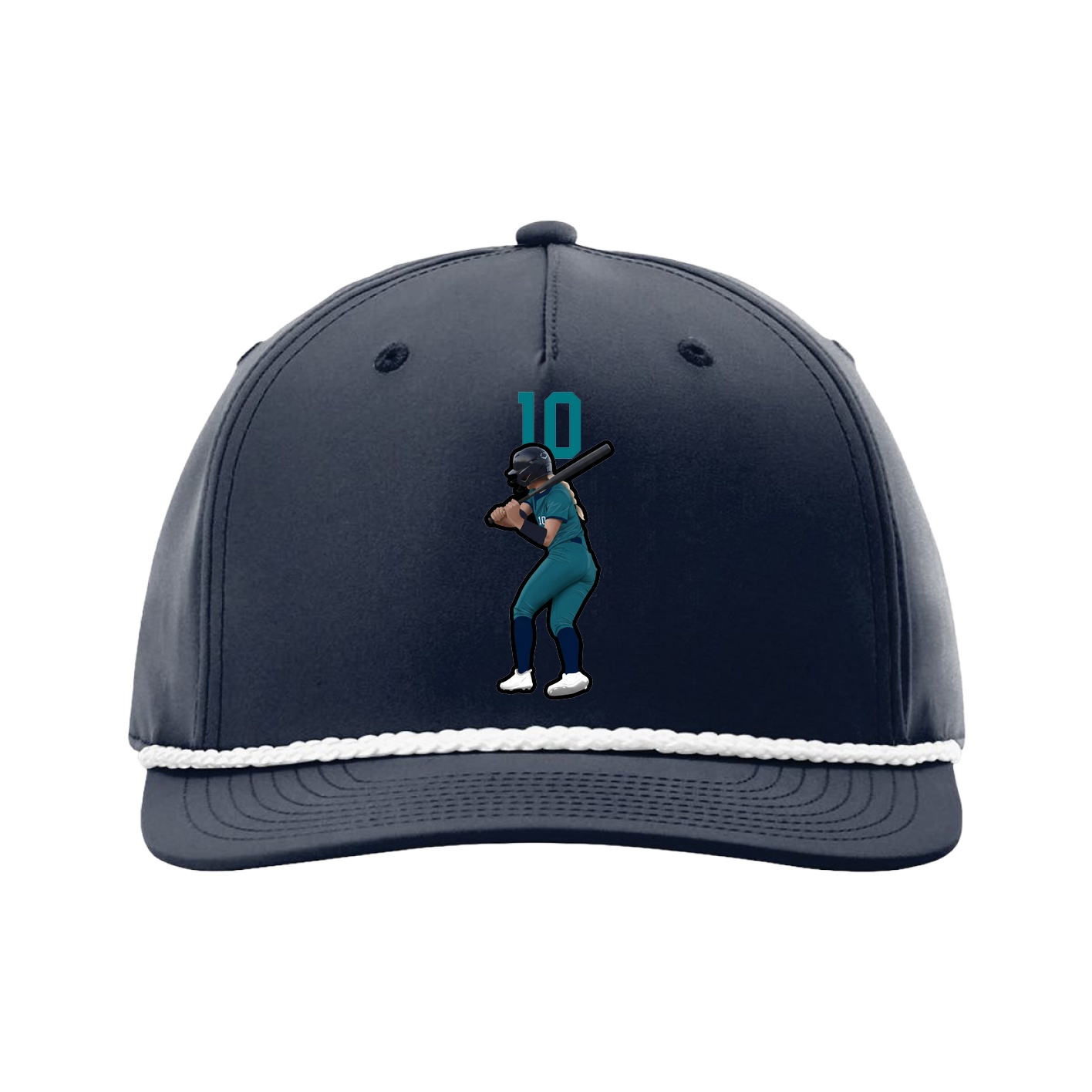 Five-Panel Classic Rope Cap — Number Top in Navy