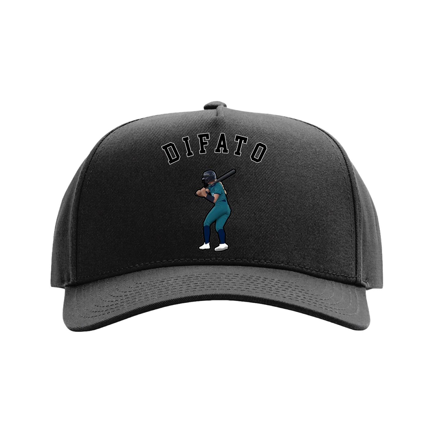Full Fabric Five-Panel Champ Cap — Shirsey Arch in Black