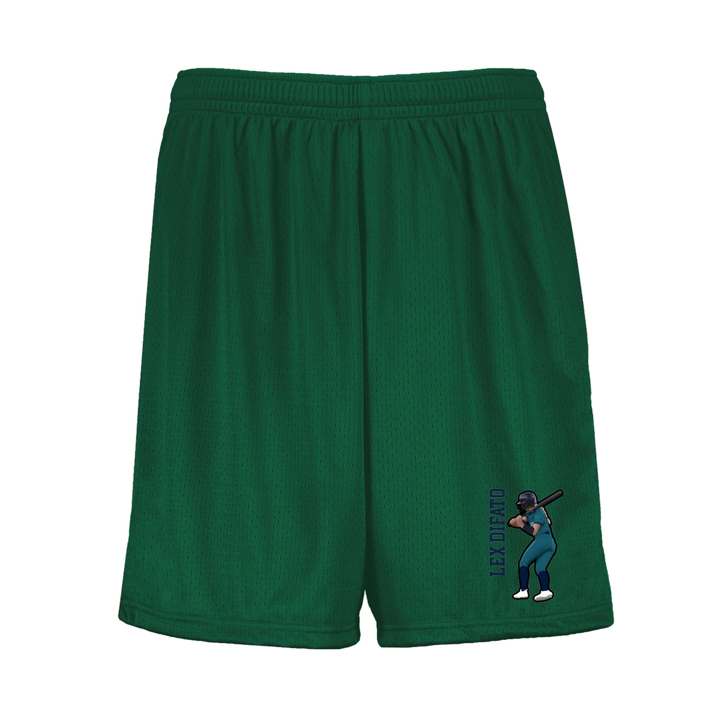 Shorts — Name Vertical in Green