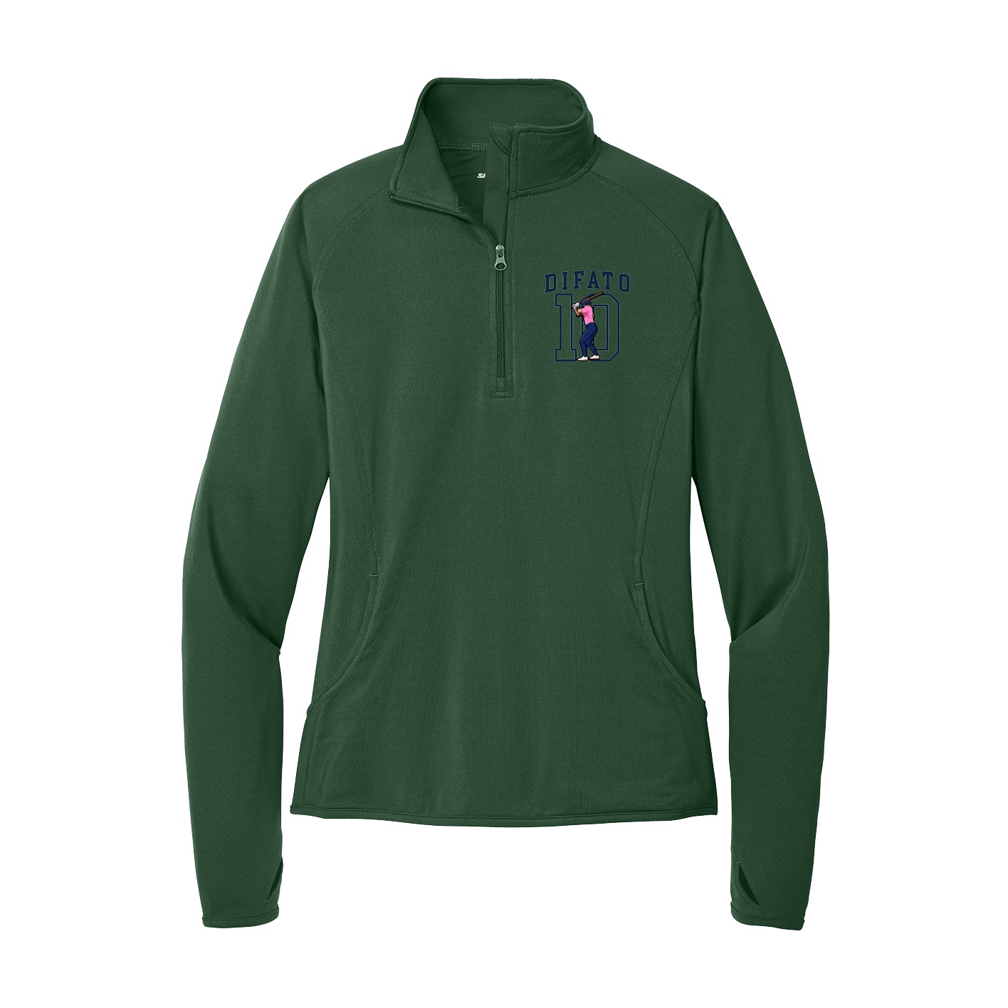 Women's Q-Zip Pullover — Shirsey in Green