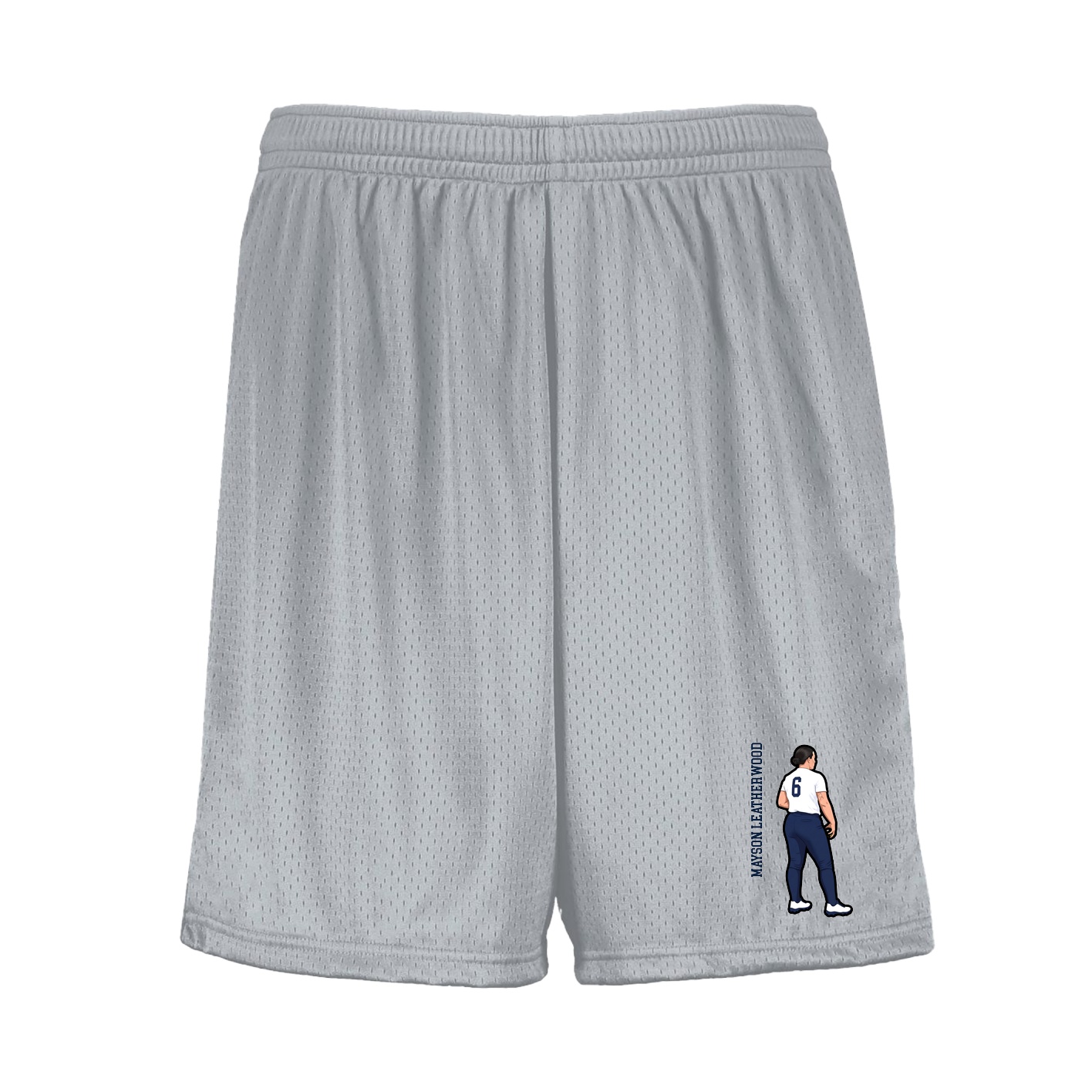 Shorts — Name Vertical in Silver
