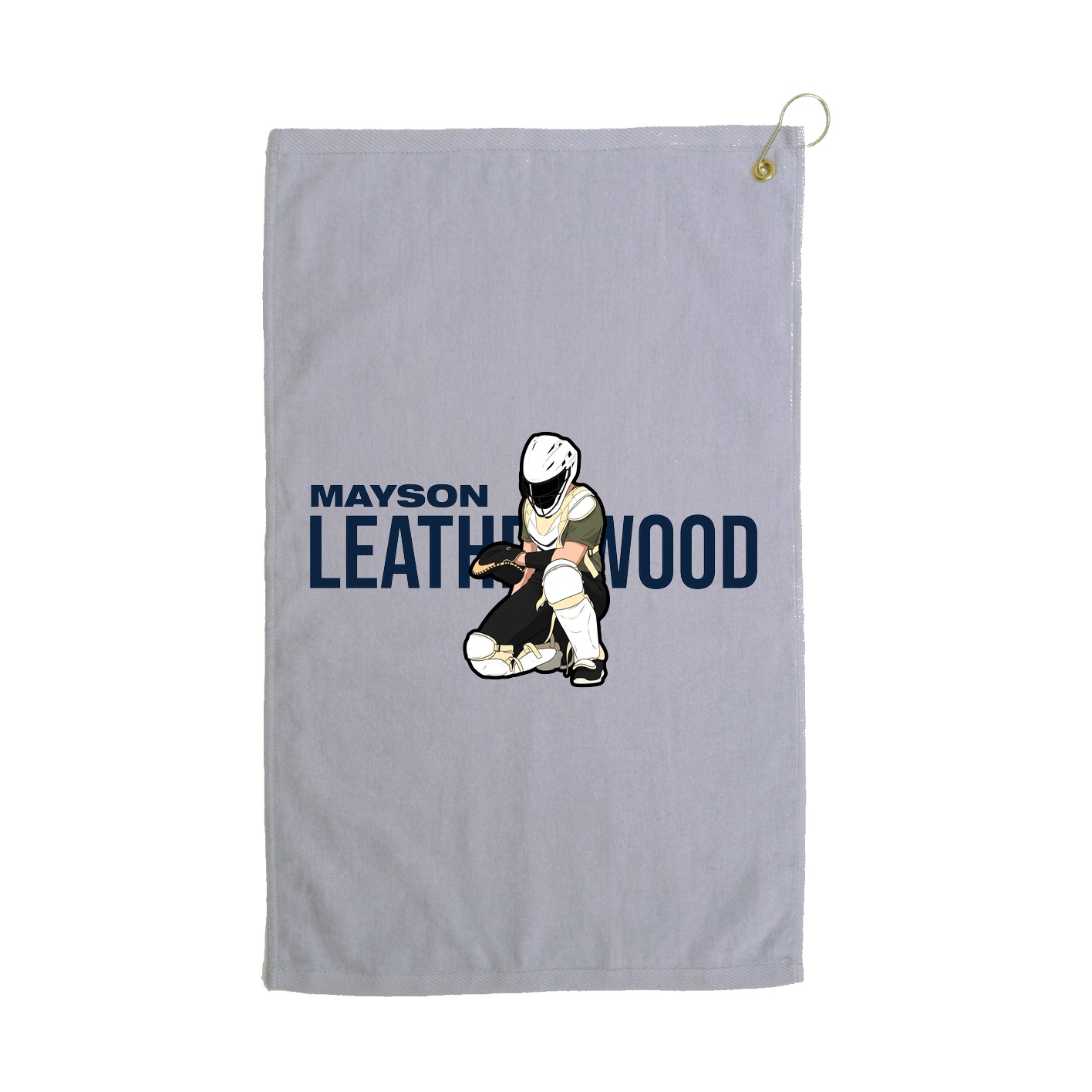Golf Towel — Player Name in Grey
