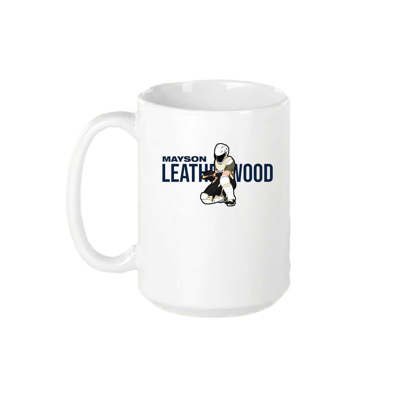 15oz Coffee Mug — Player Name in White