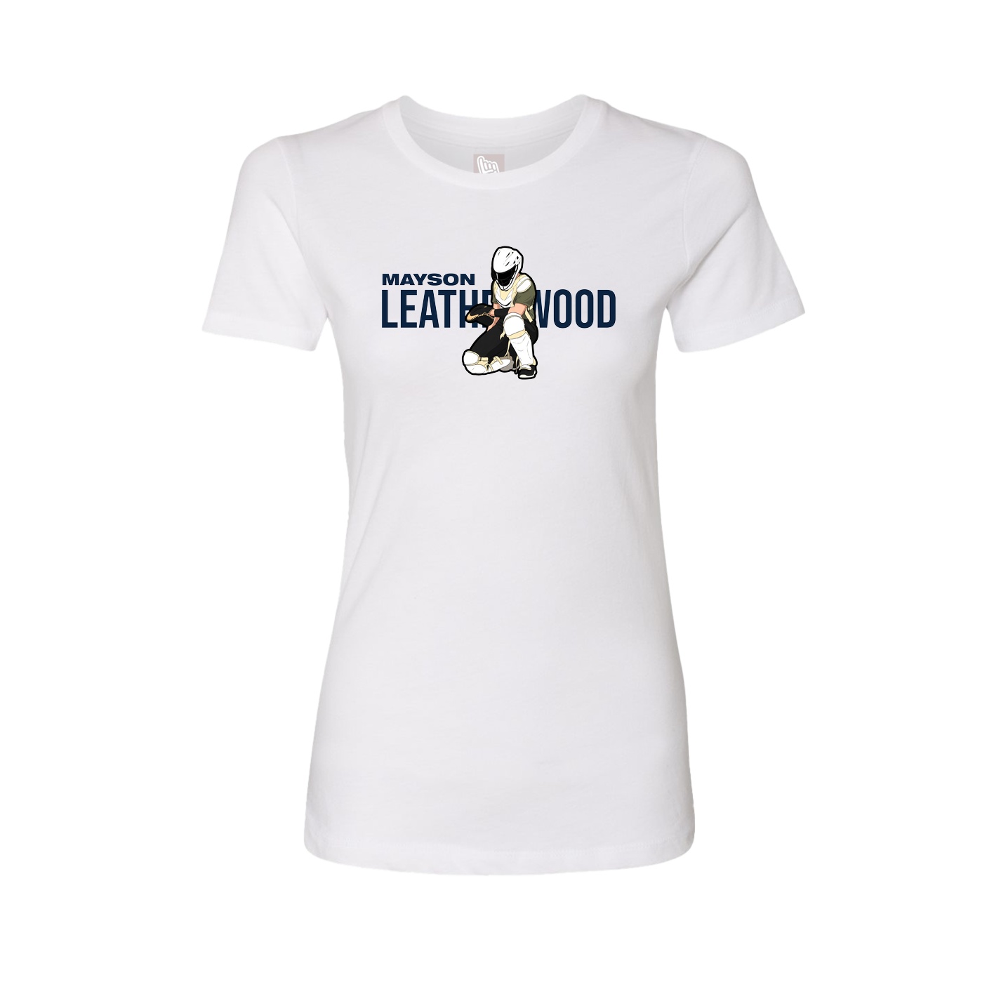 Fitted Women's Tee — Player Name in White