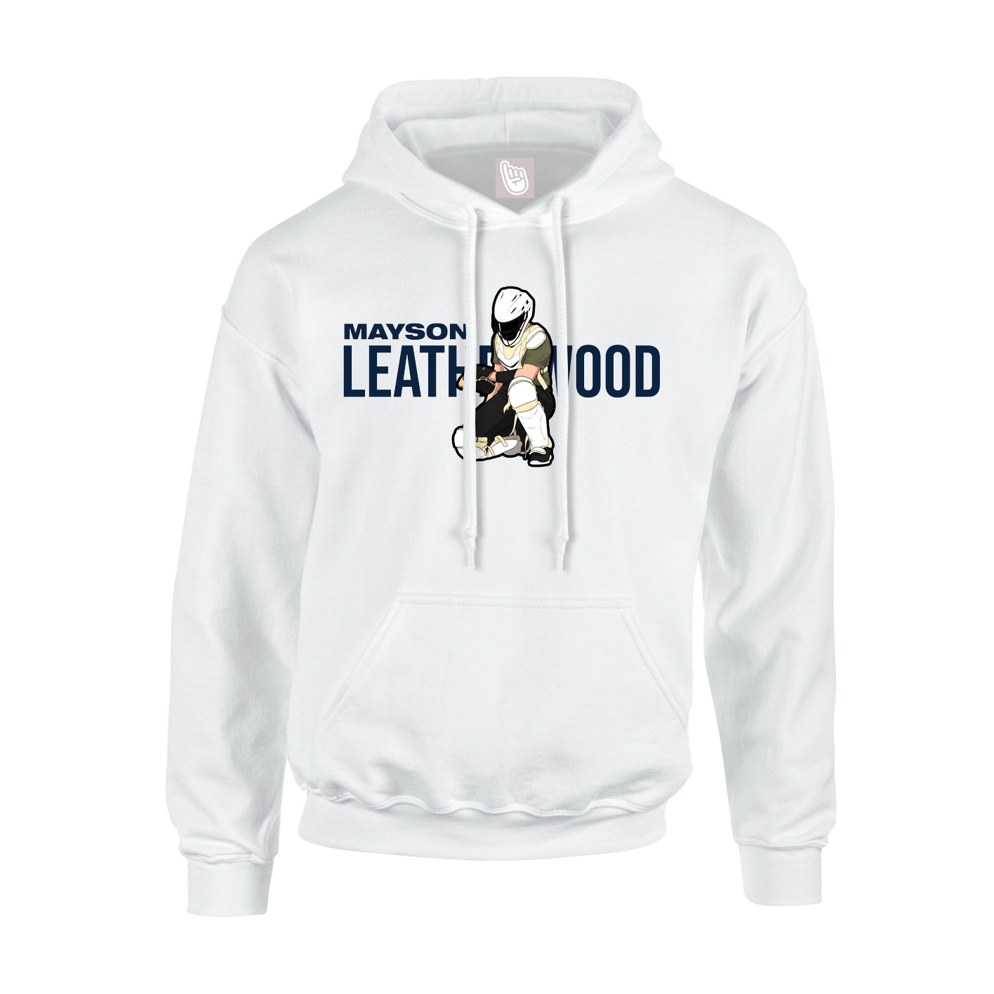 Youth Hoodie — Player Name in White