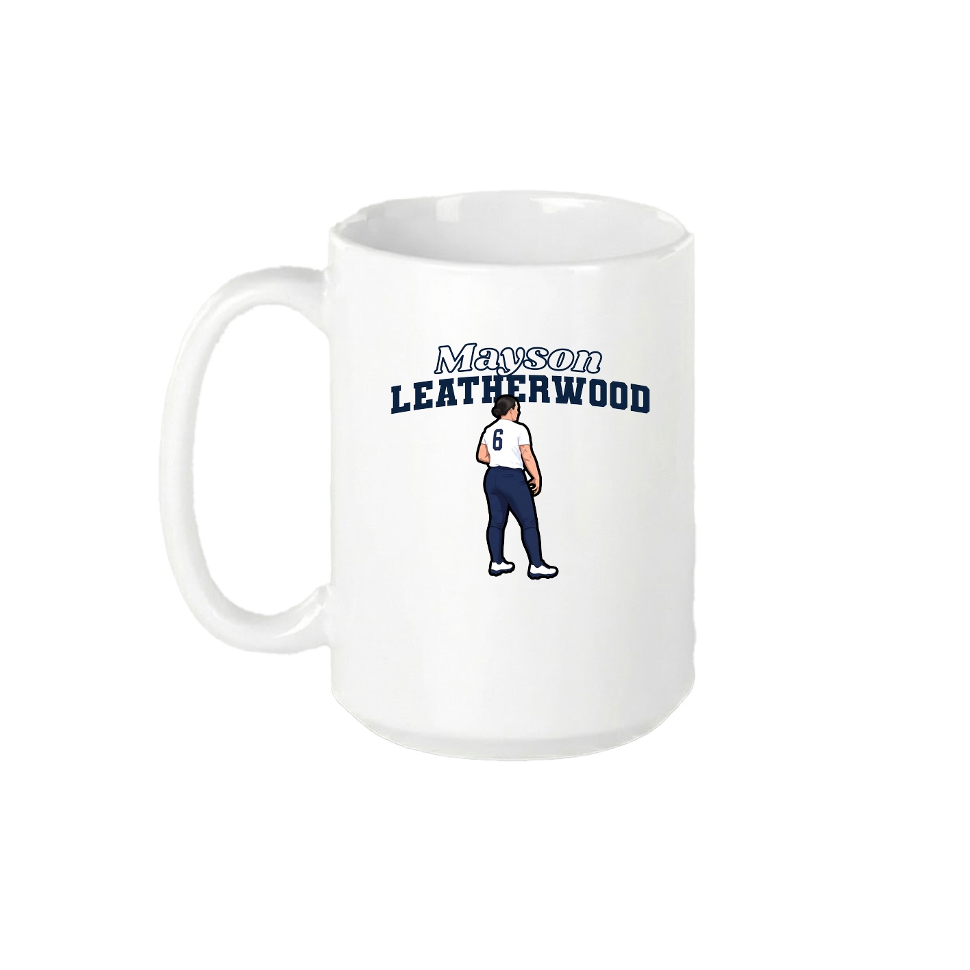 15oz Coffee Mug — Name Arch in White