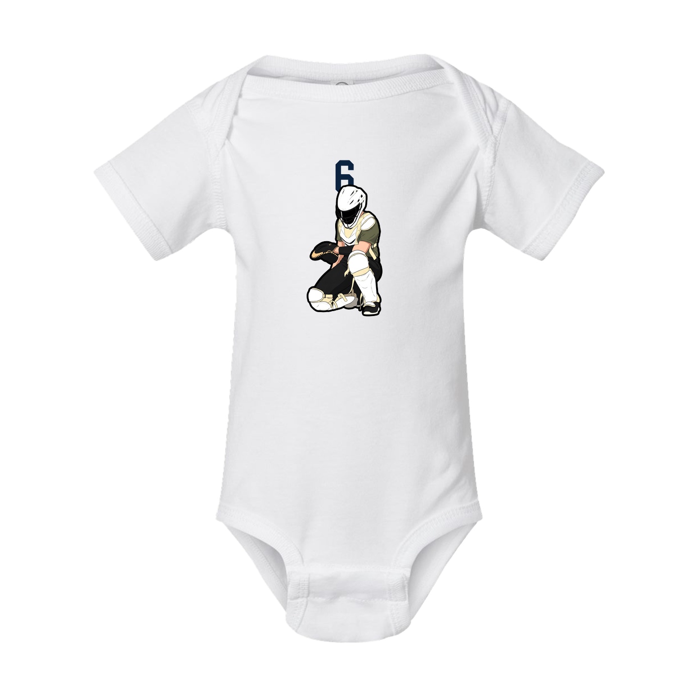Baby Onesie — Number Top in White