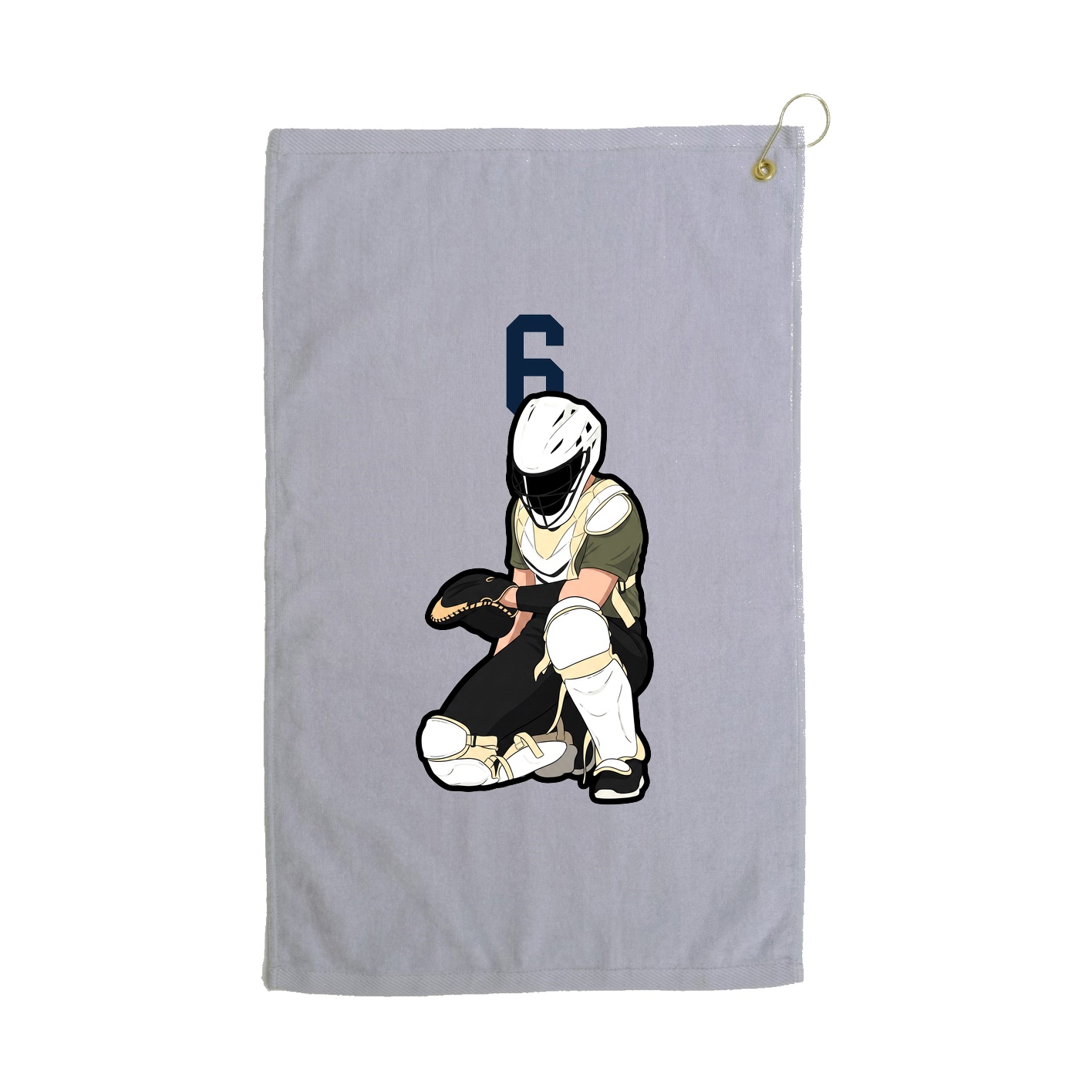 Golf Towel — Number Top in Grey