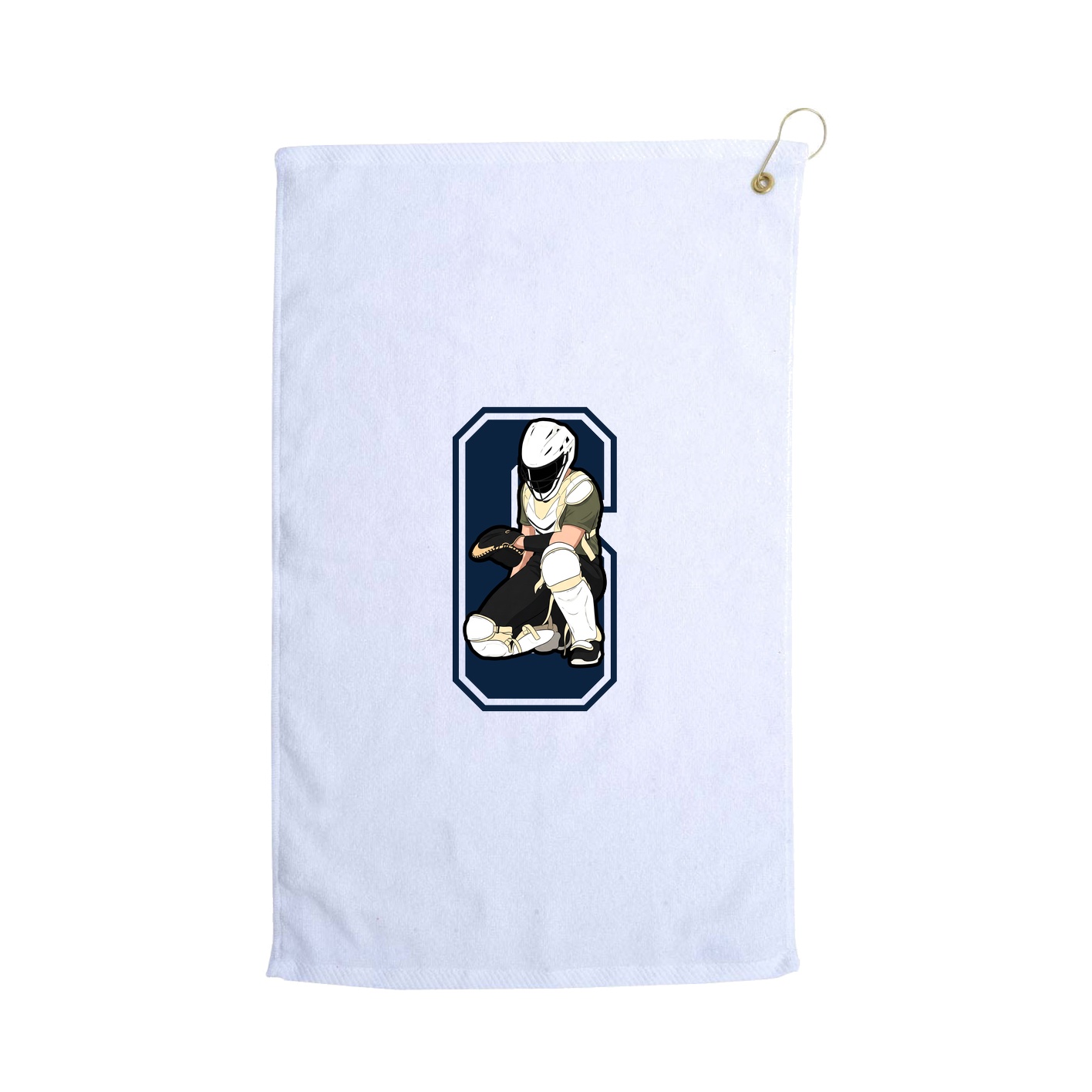 Golf Towel — Number in White