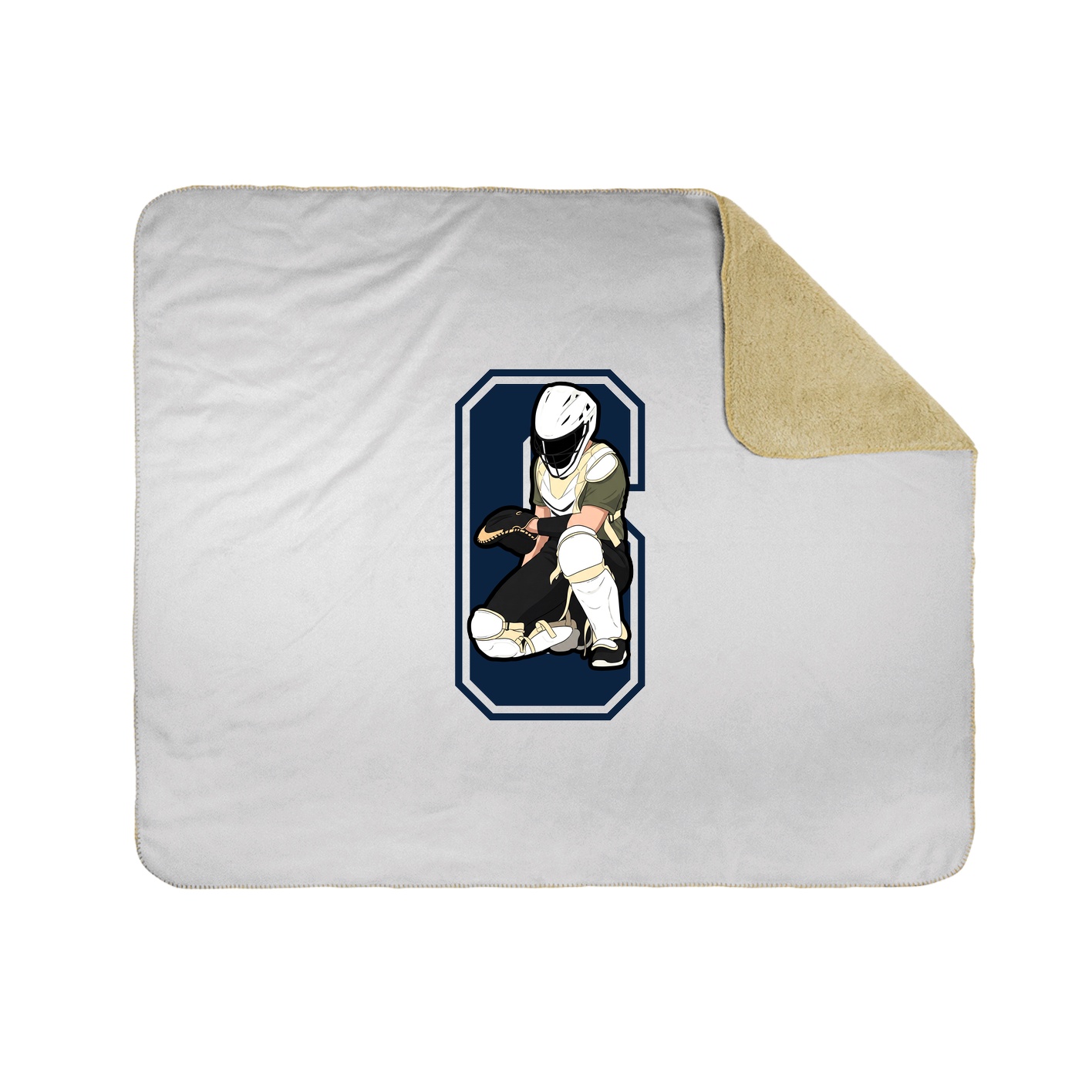Throw Blanket — Number in White