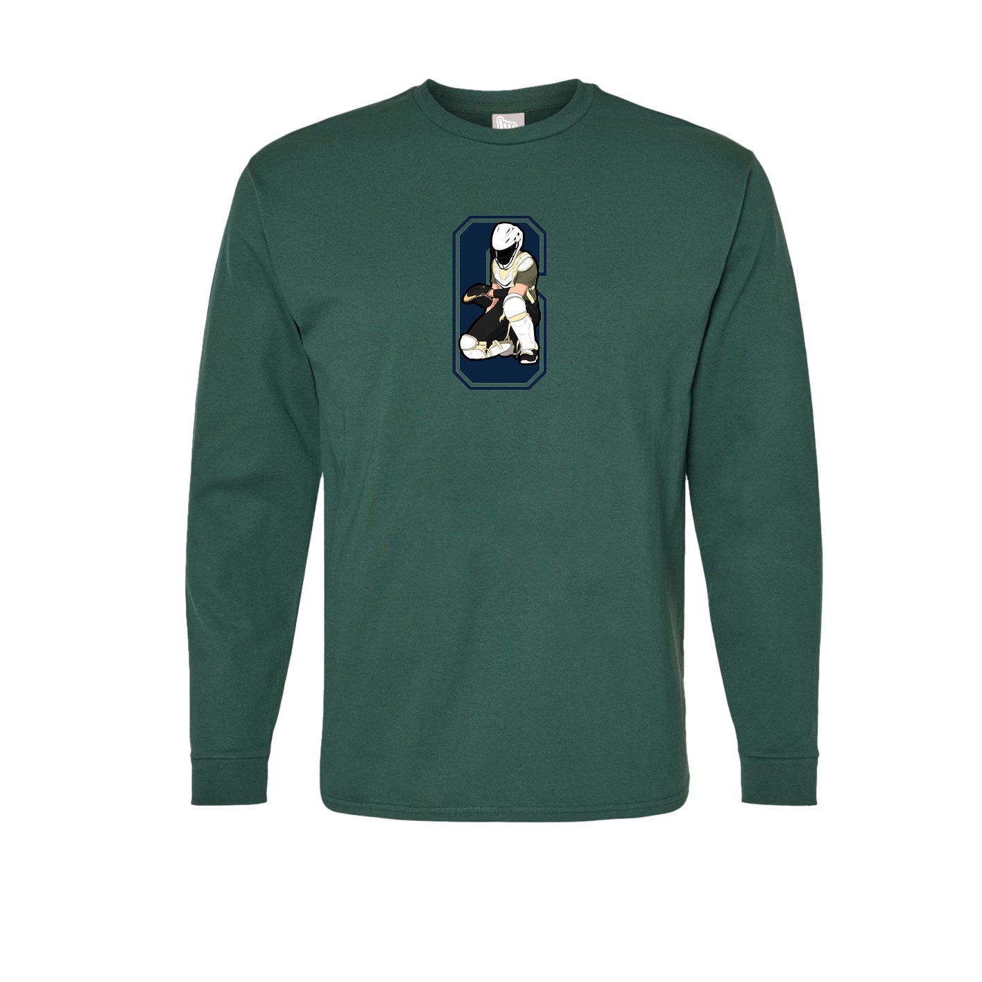 Long Sleeve Tee — Number in Green