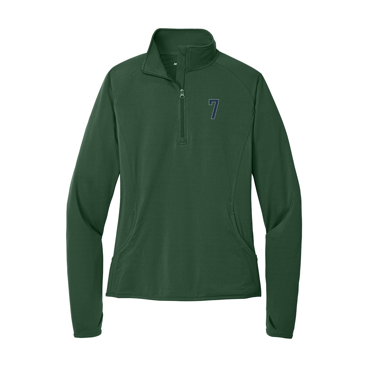 Women's Q-Zip Pullover — Front Shirsy in Green