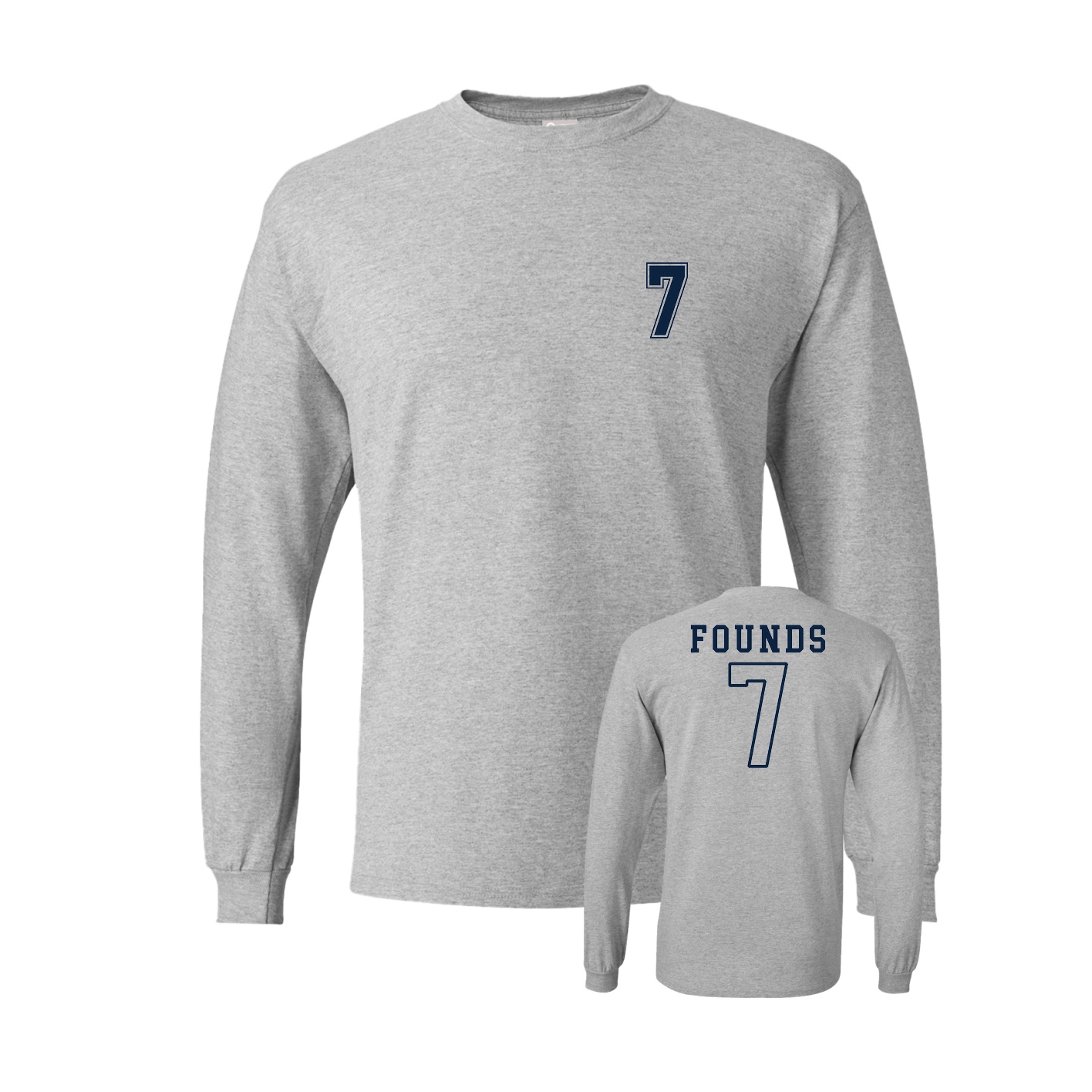 Long Sleeve Tee — Chest Back in Grey