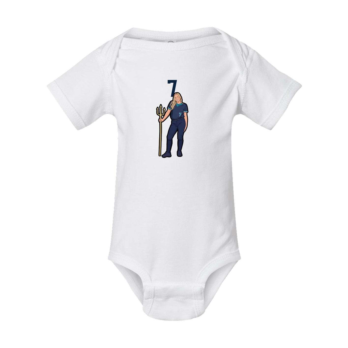 Baby Onesie — Number Top in White