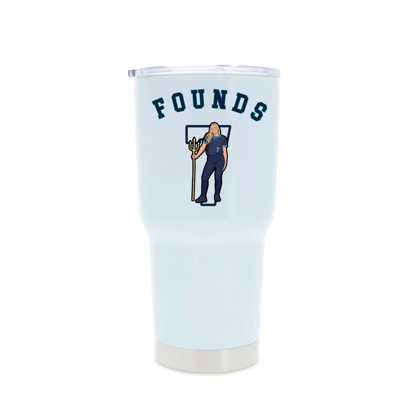 30oz Stainless Steel Tumbler — Shirsey Arch in White