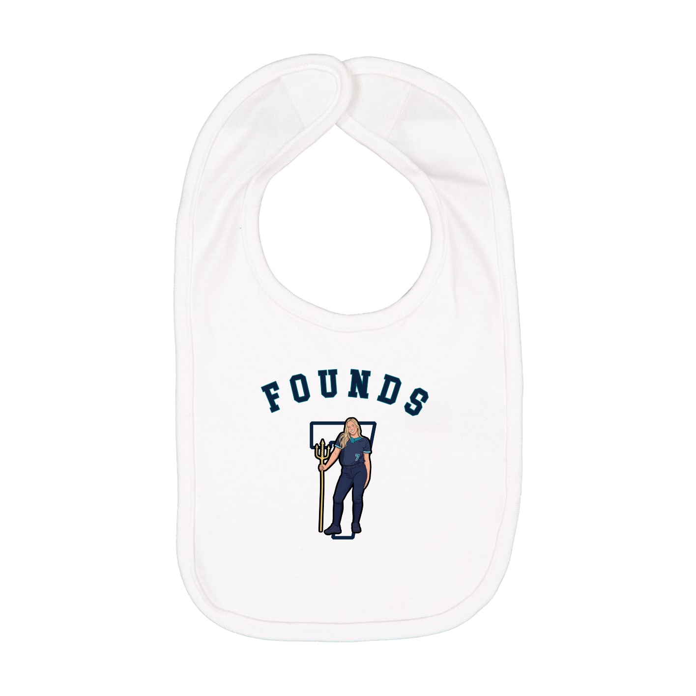 Infant Bib — Shirsey Arch in White