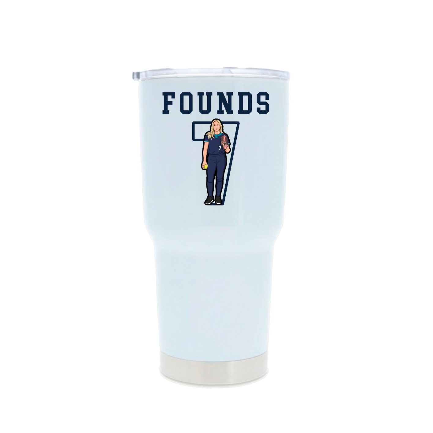 30oz Stainless Steel Tumbler — Shirsey in White