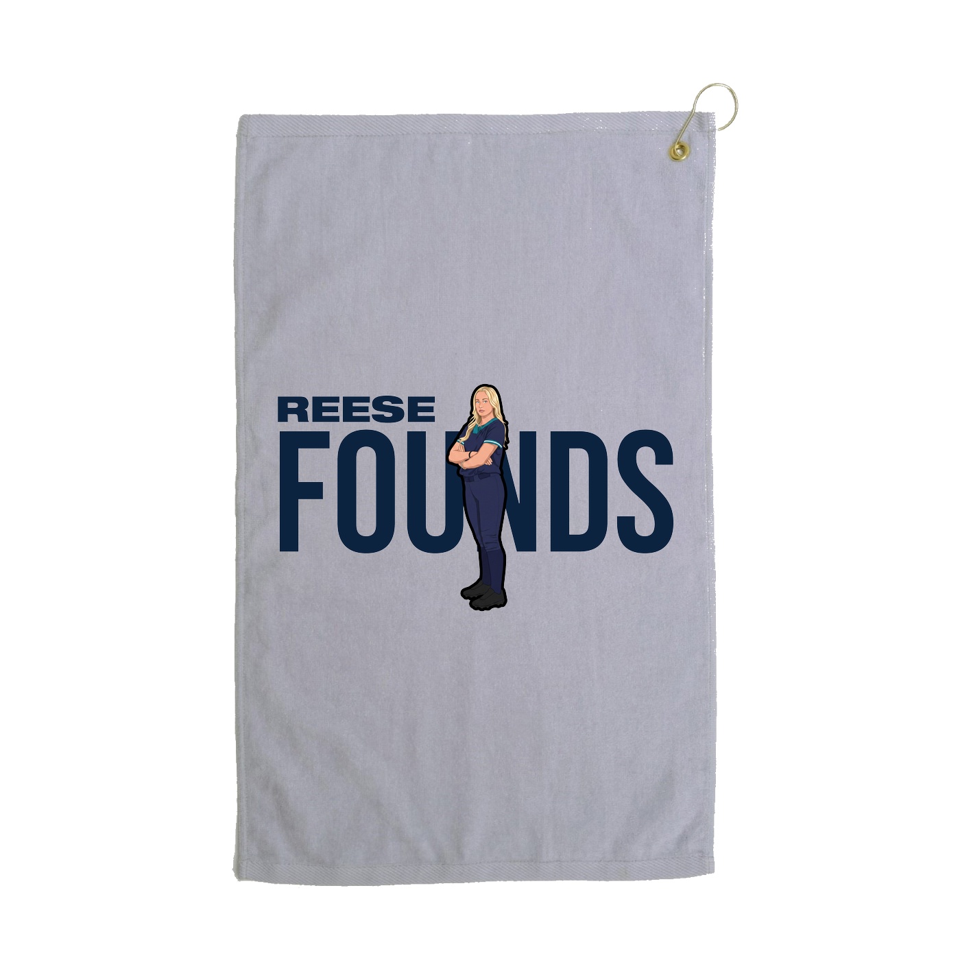 Golf Towel — Player Name in Grey