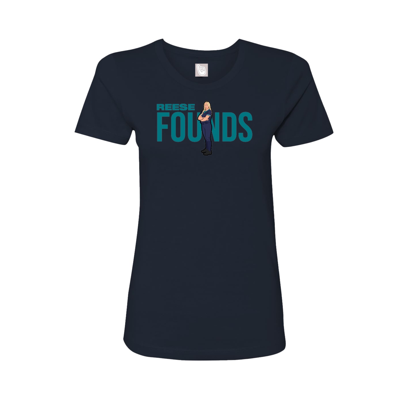Fitted Women's Tee — Player Name in Navy