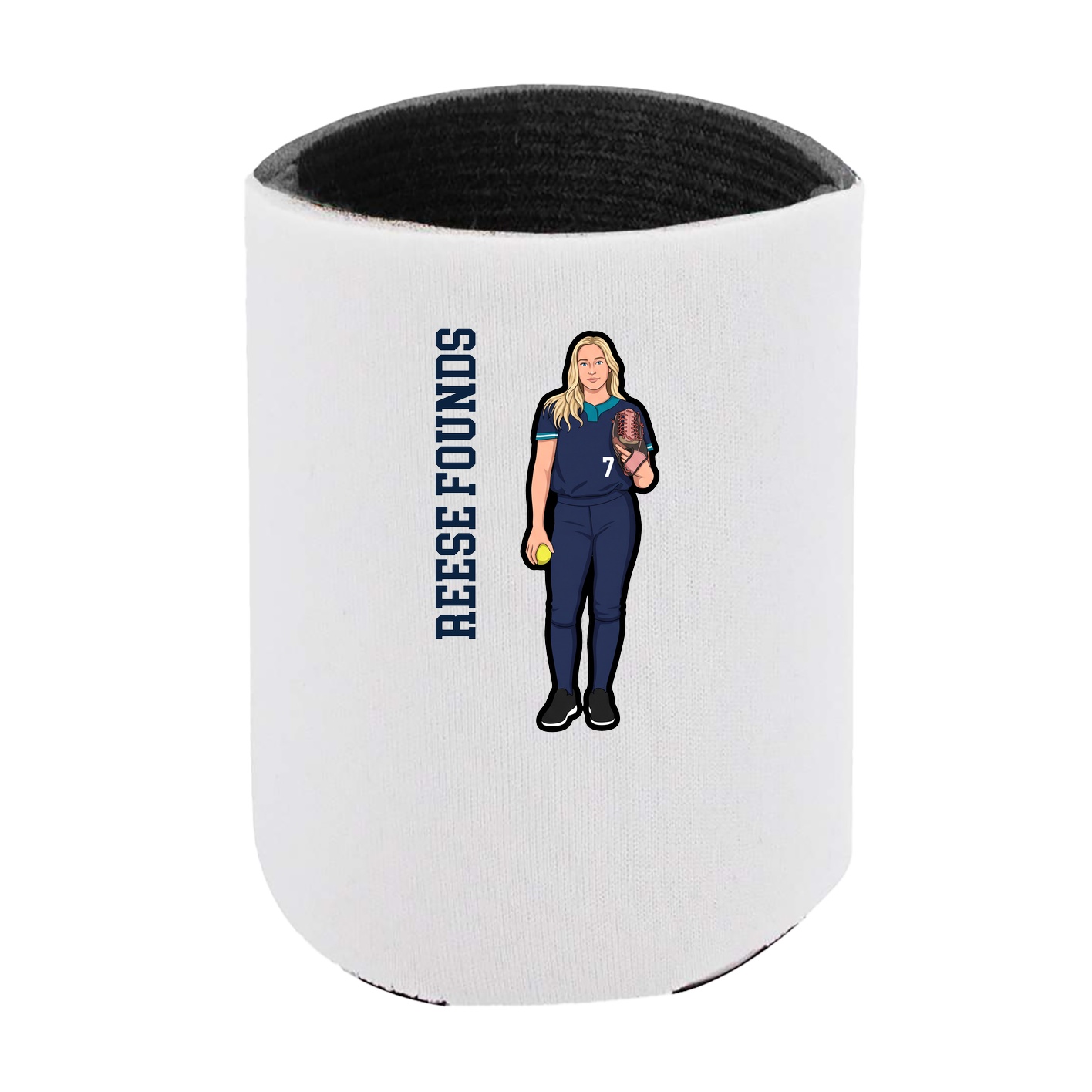 Can Holder — Name Vertical in White