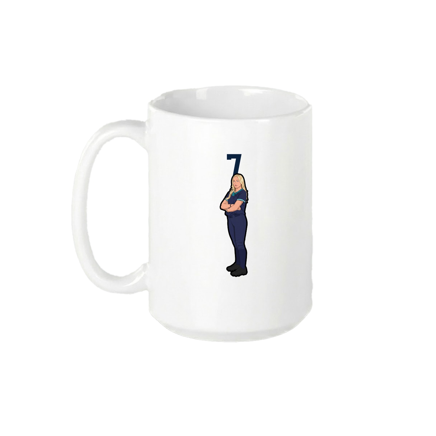 15oz Coffee Mug — Number Top in White
