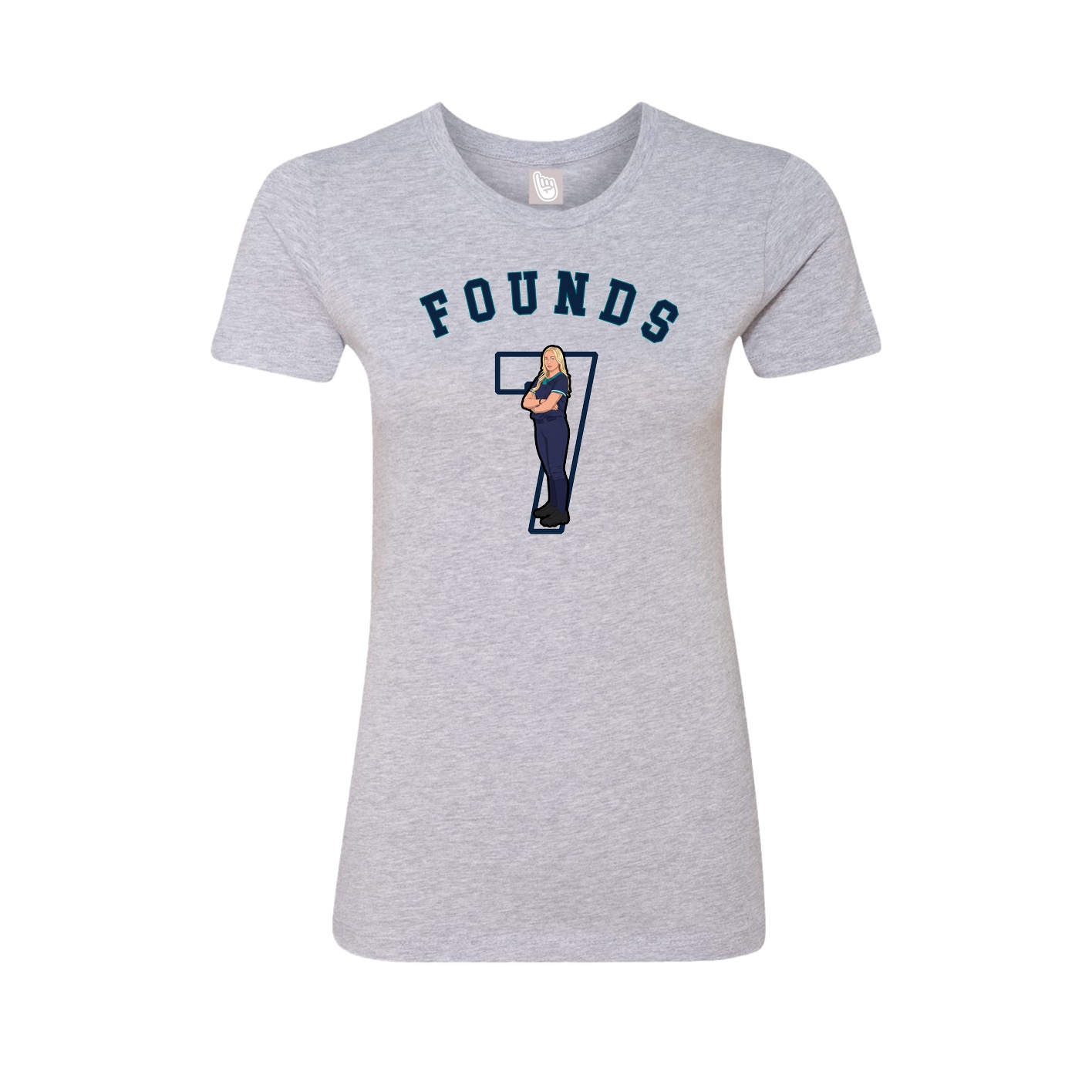 Fitted Women's Tee — Shirsey Arch in Grey