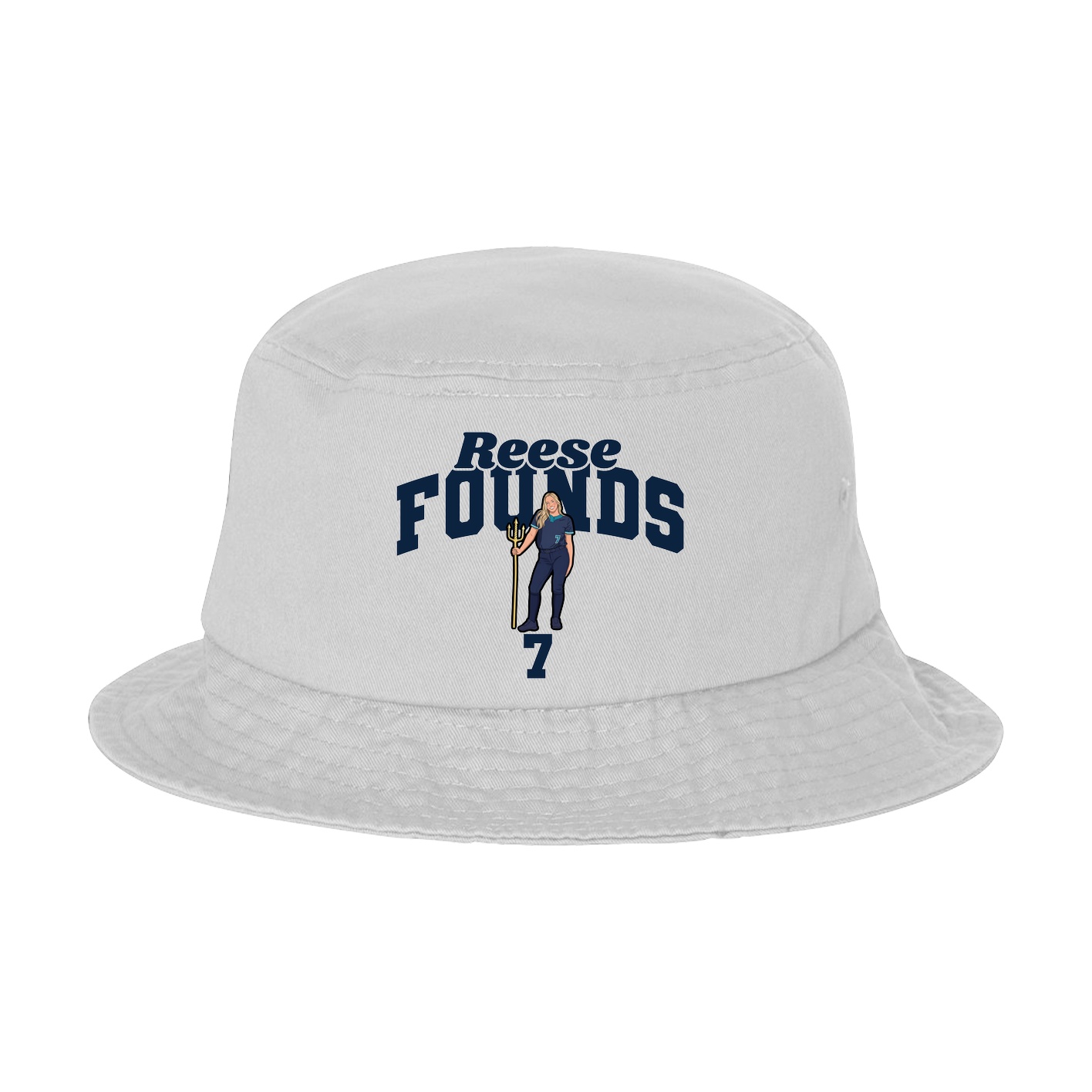 Bucket Cap — Signature Arch in White