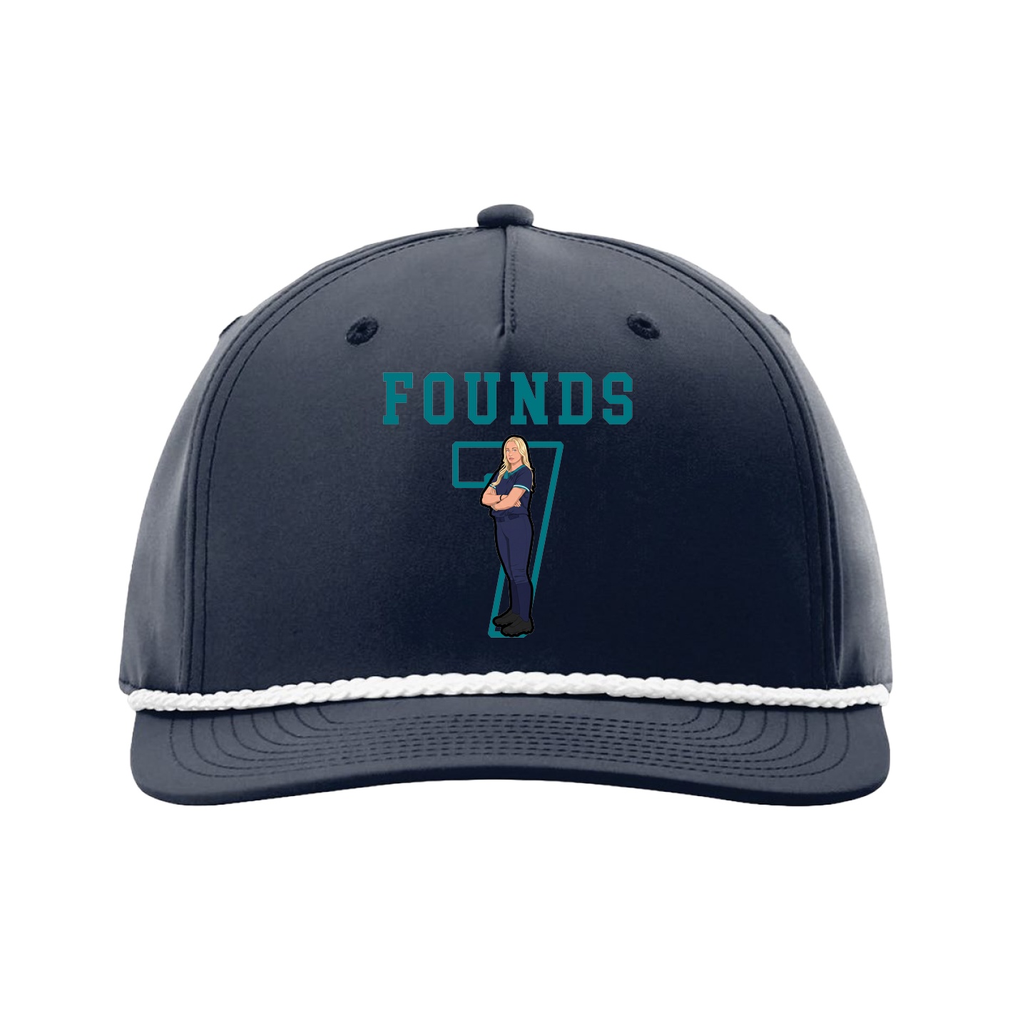Five-Panel Classic Rope Cap — Shirsey in Navy