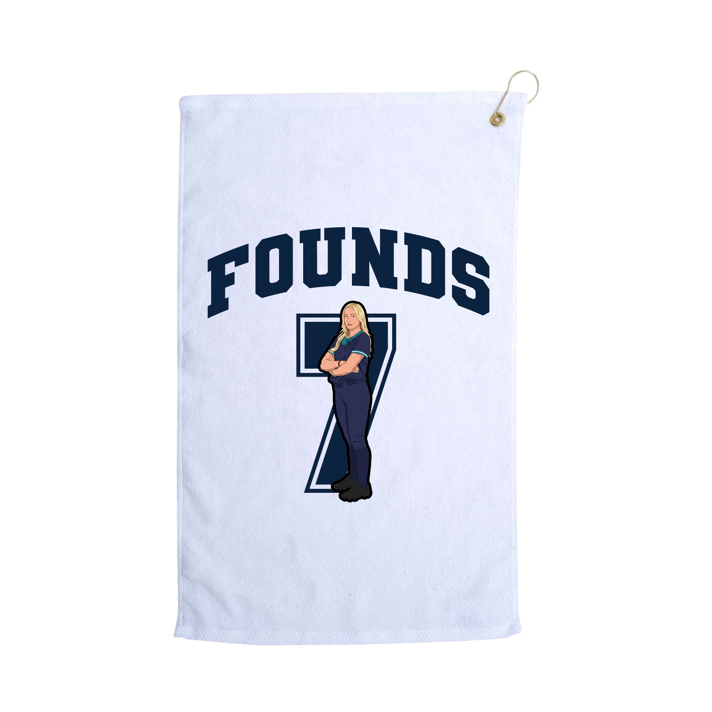 Golf Towel — Number in White