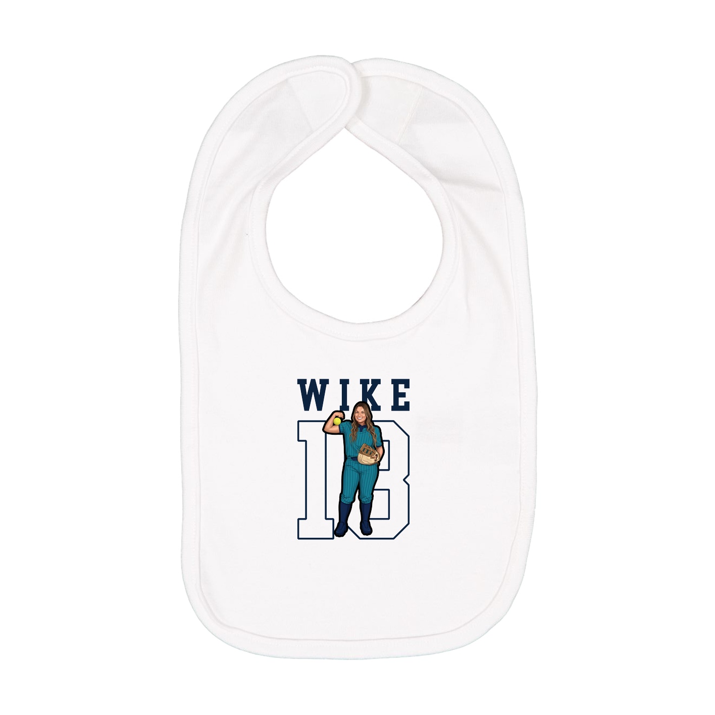 Infant Bib — Shirsey in White
