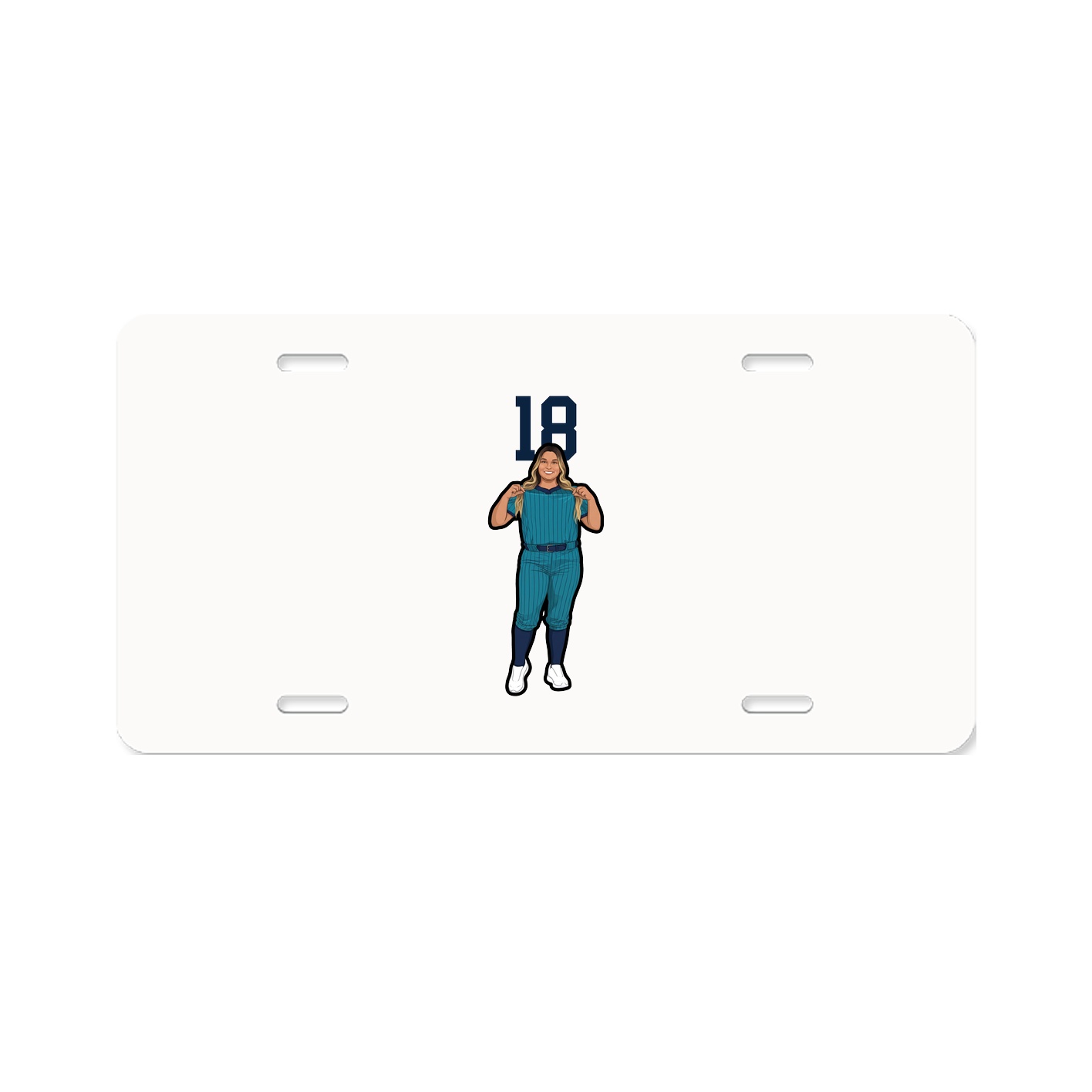 License Plate — Number Top in Classic