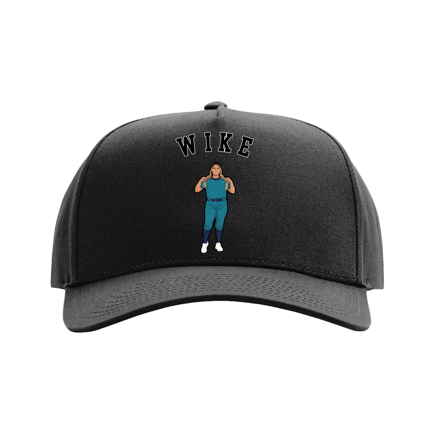 Full Fabric Five-Panel Champ Cap — Shirsey Arch in Black