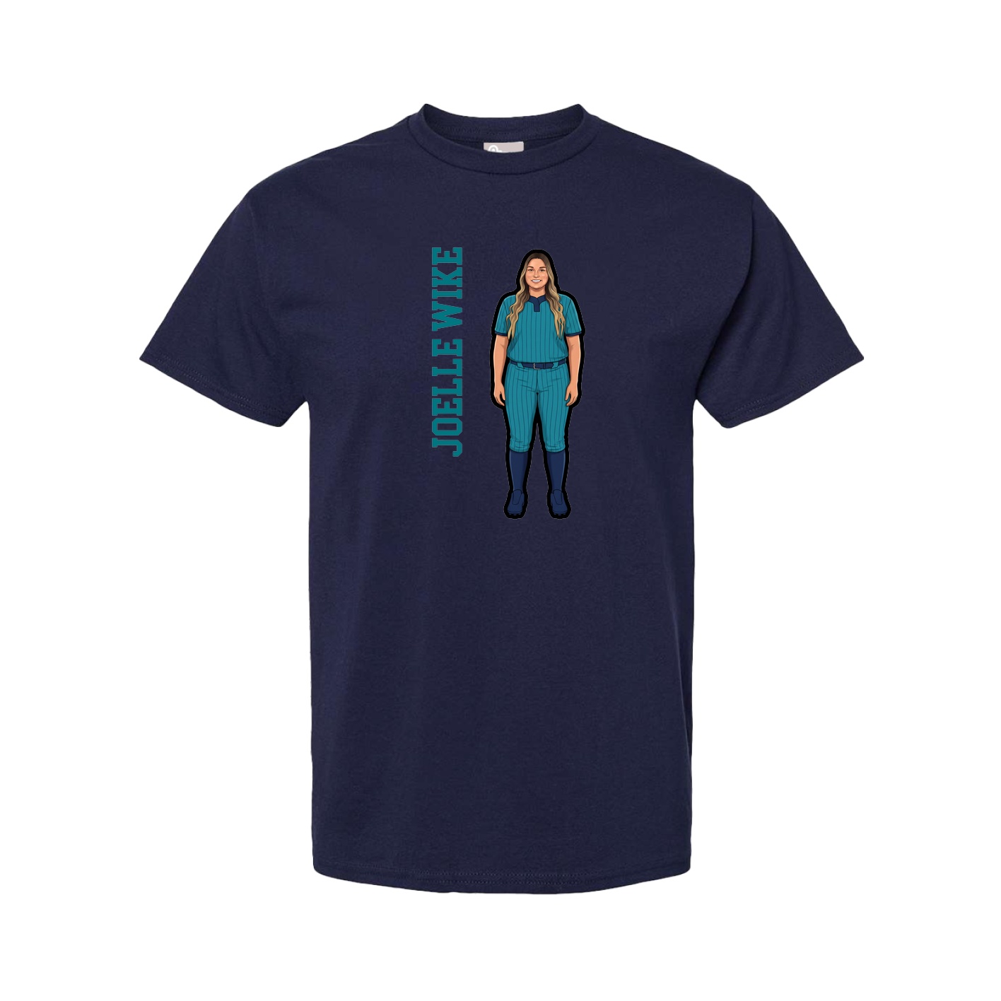 Youth Tee — Name Vertical in Navy