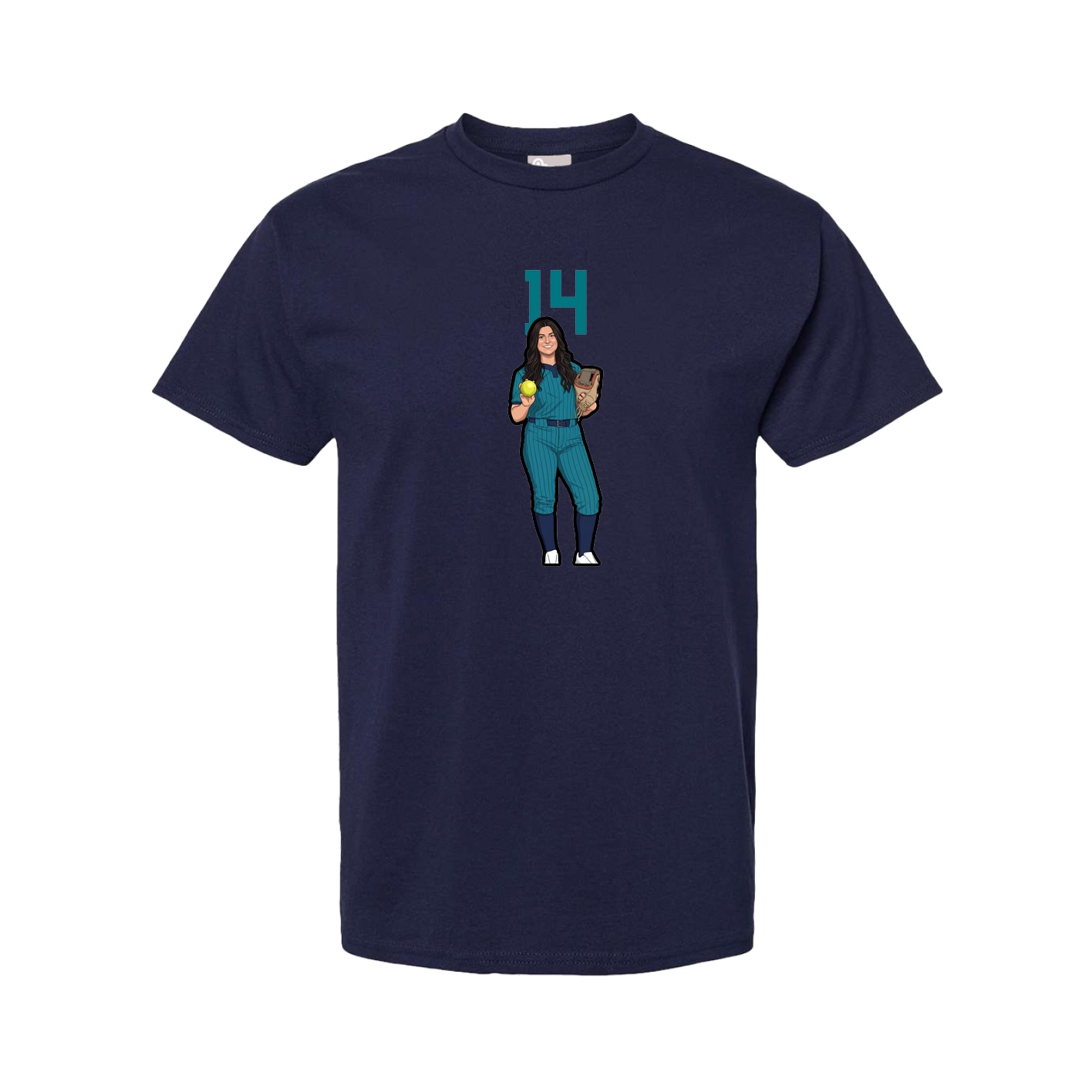 Tee — Number Top in Navy