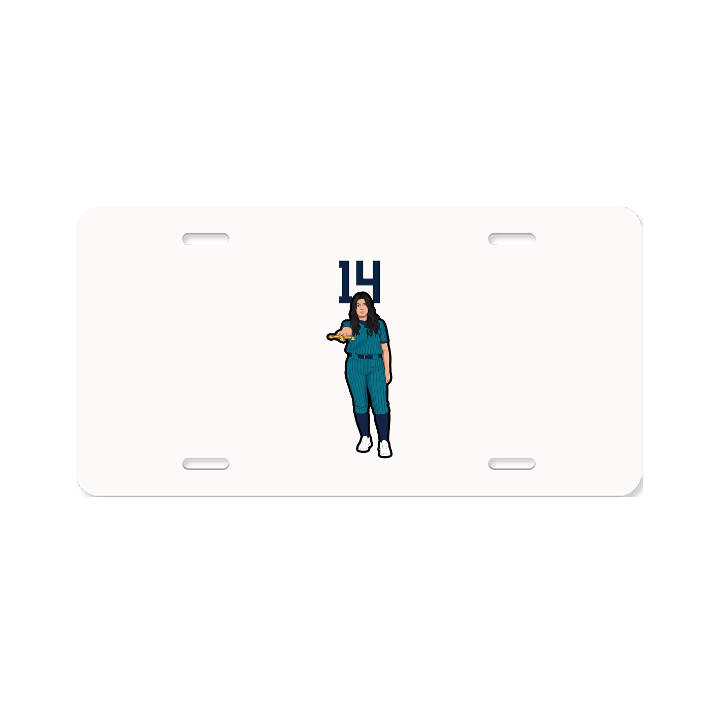 License Plate — Number Top in Classic