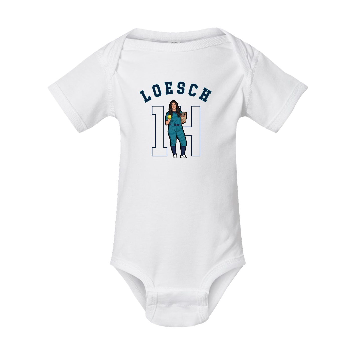 Baby Onesie — Shirsey Arch in White
