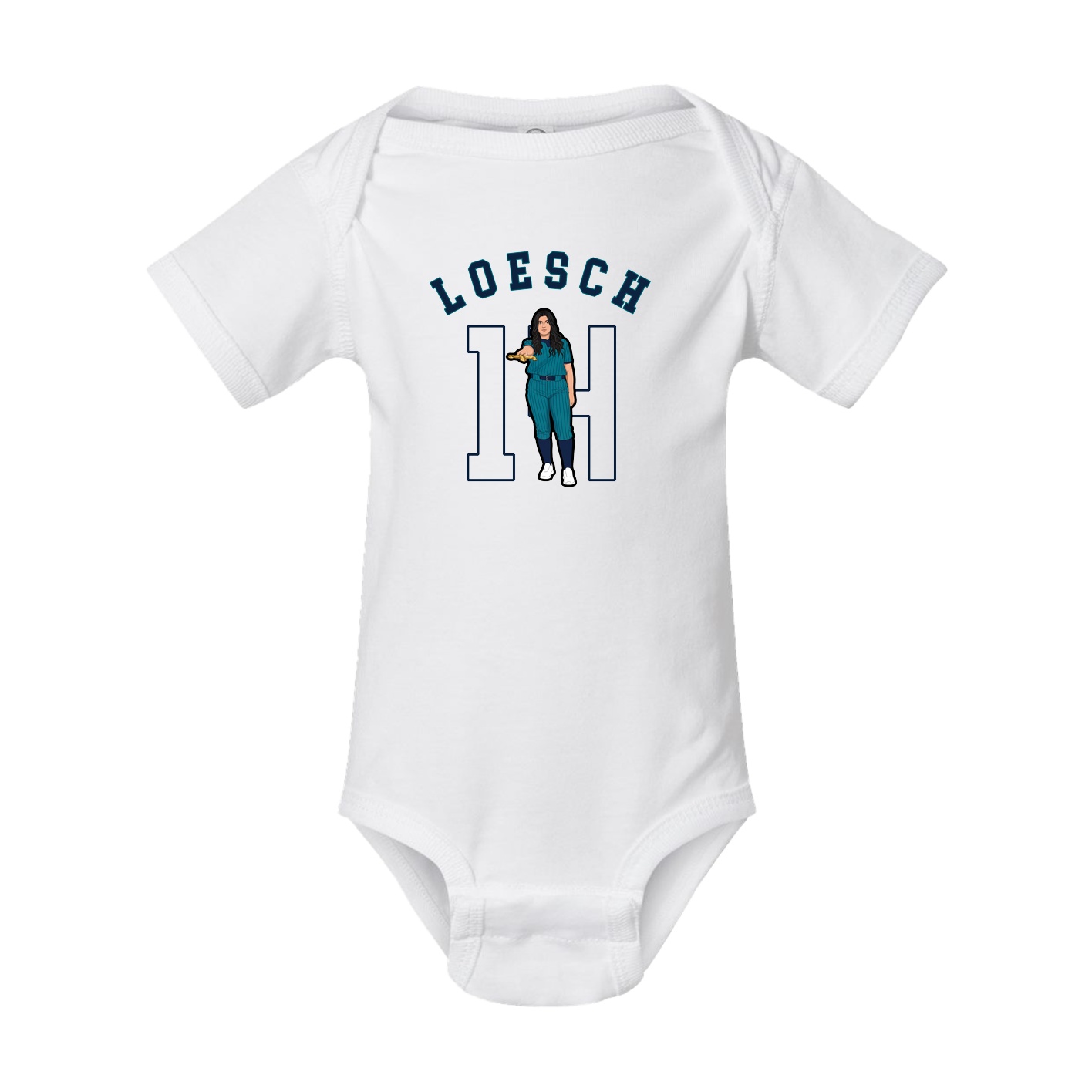 Baby Onesie — Shirsey Arch in White