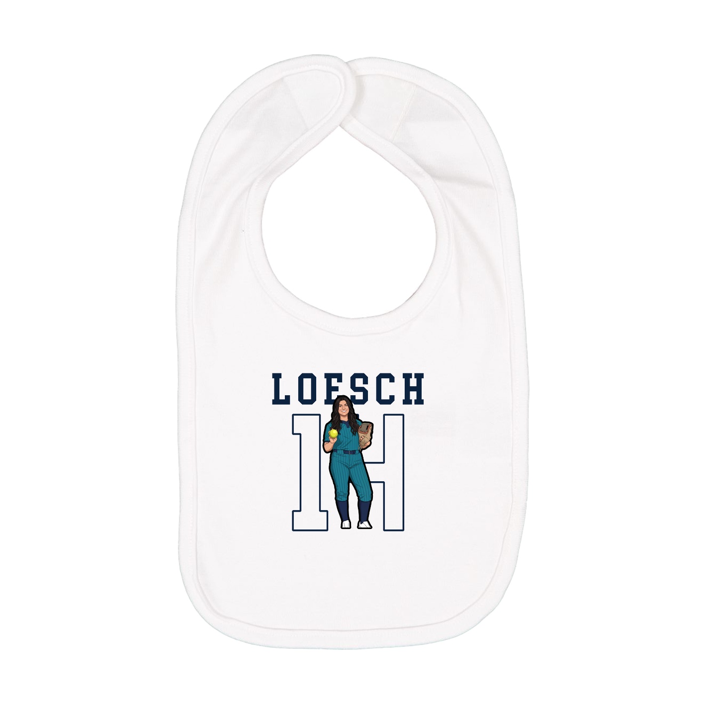 Infant Bib — Shirsey in White