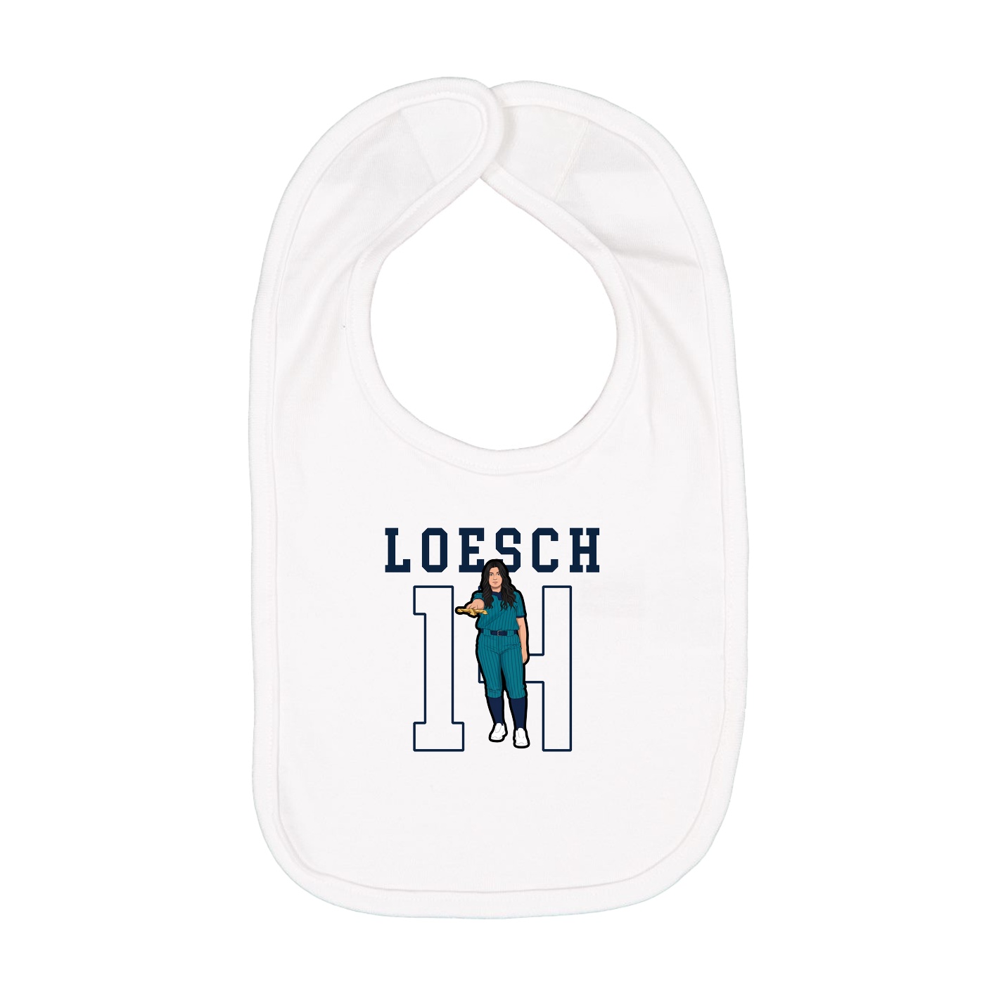 Infant Bib — Shirsey in White
