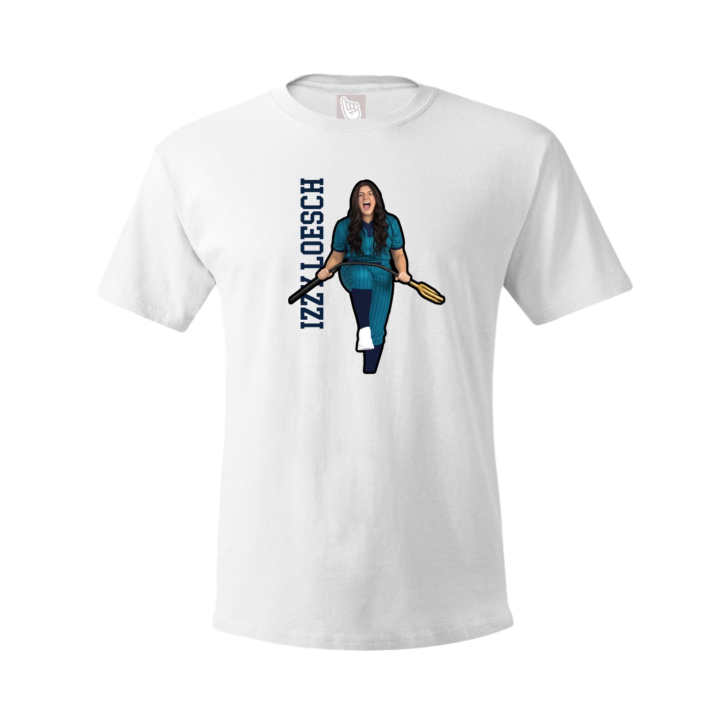 Youth Tee — Name Vertical in White