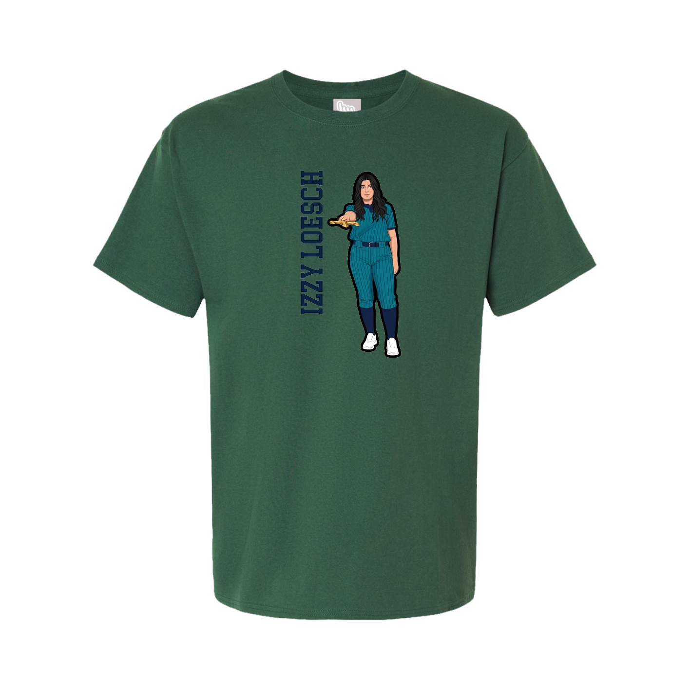 Tee — Name Vertical in Green