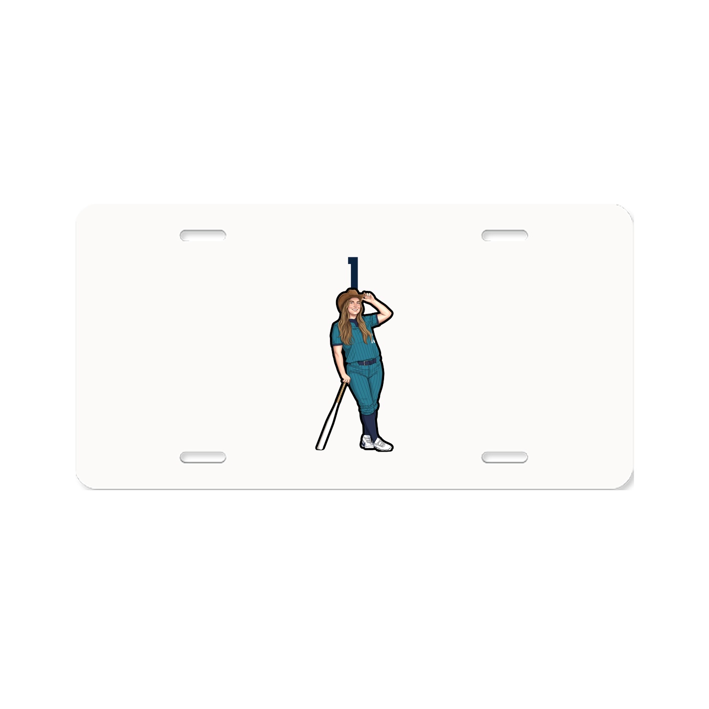 License Plate — Number Top in Classic