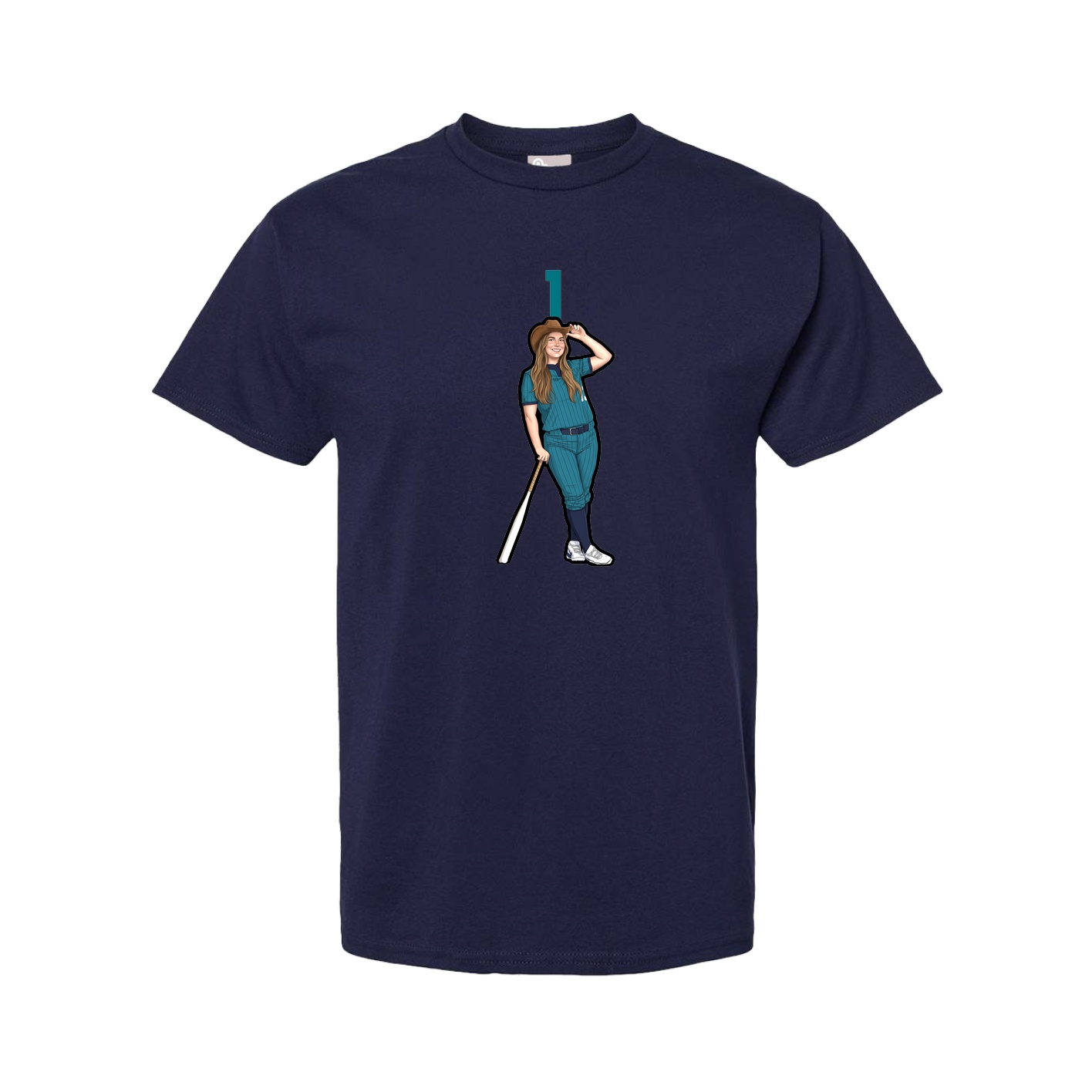 Tee — Number Top in Navy