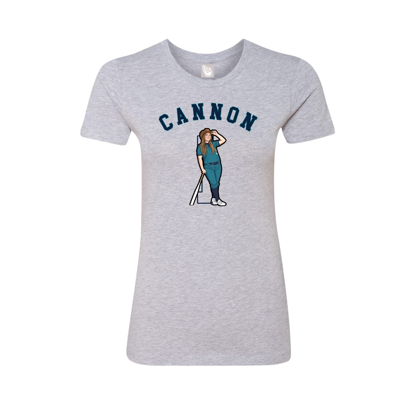 Fitted Women's Tee — Shirsey Arch in Grey