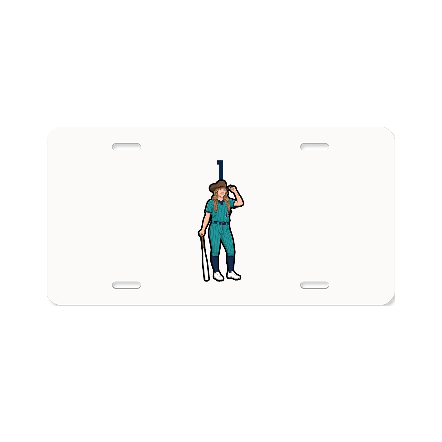 License Plate — Number Top in Classic
