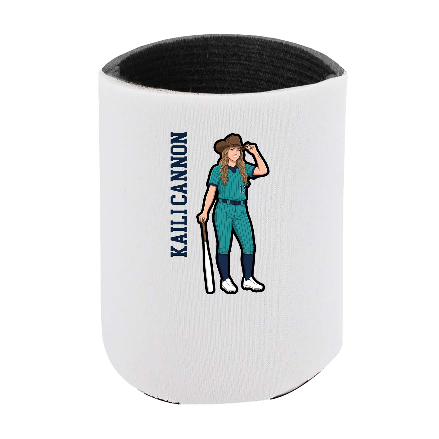 Can Holder — Name Vertical in White