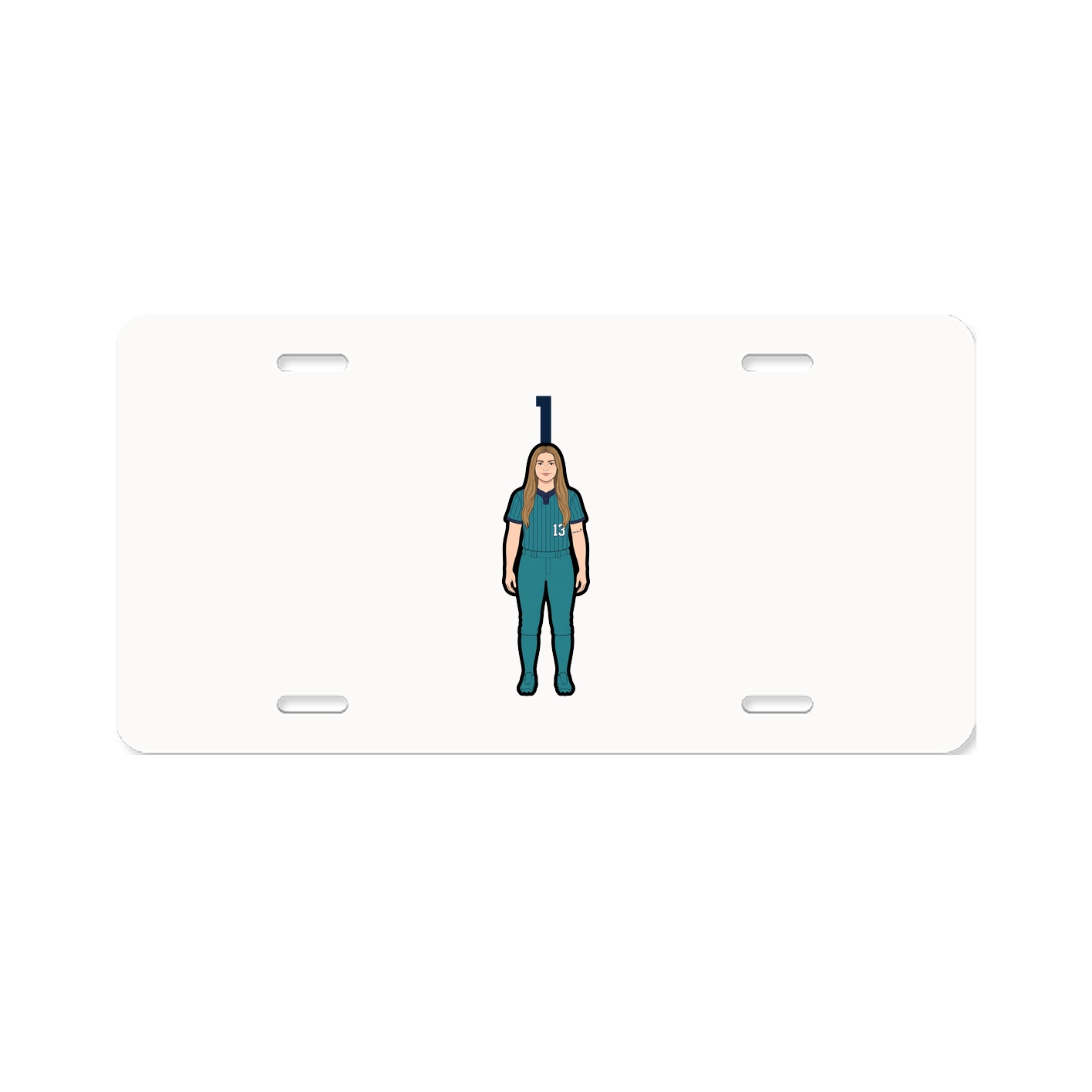 License Plate — Number Top in Classic